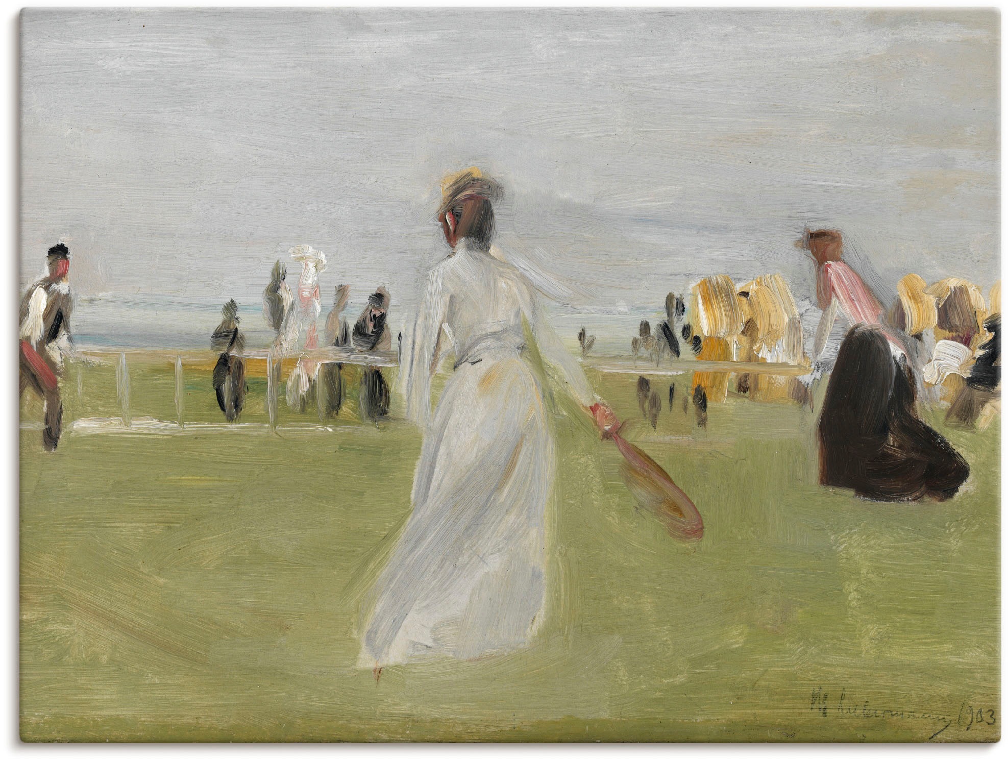 Image of Artland Wandbild »Tennisspieler am Meer (Scheveningen)«, Sport, (1 St.), in vielen Grössen & Produktarten -Leinwandbild, Poster, Wandaufkleber / Wandtattoo auch für Badezimmer geeignet bei Ackermann Versand Schweiz