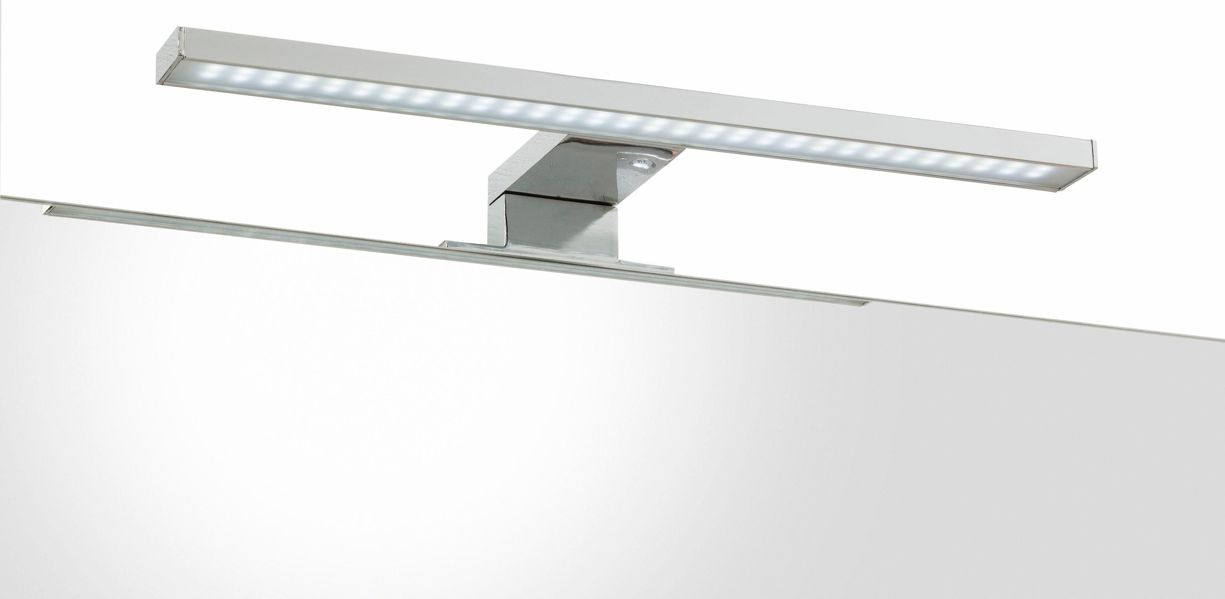 trendteam LED Spiegelleuchte LED-Board Kaltweiss Länge 30 cm - LED Badaufbauleuchte mit kaltem Licht - Mit Multibox