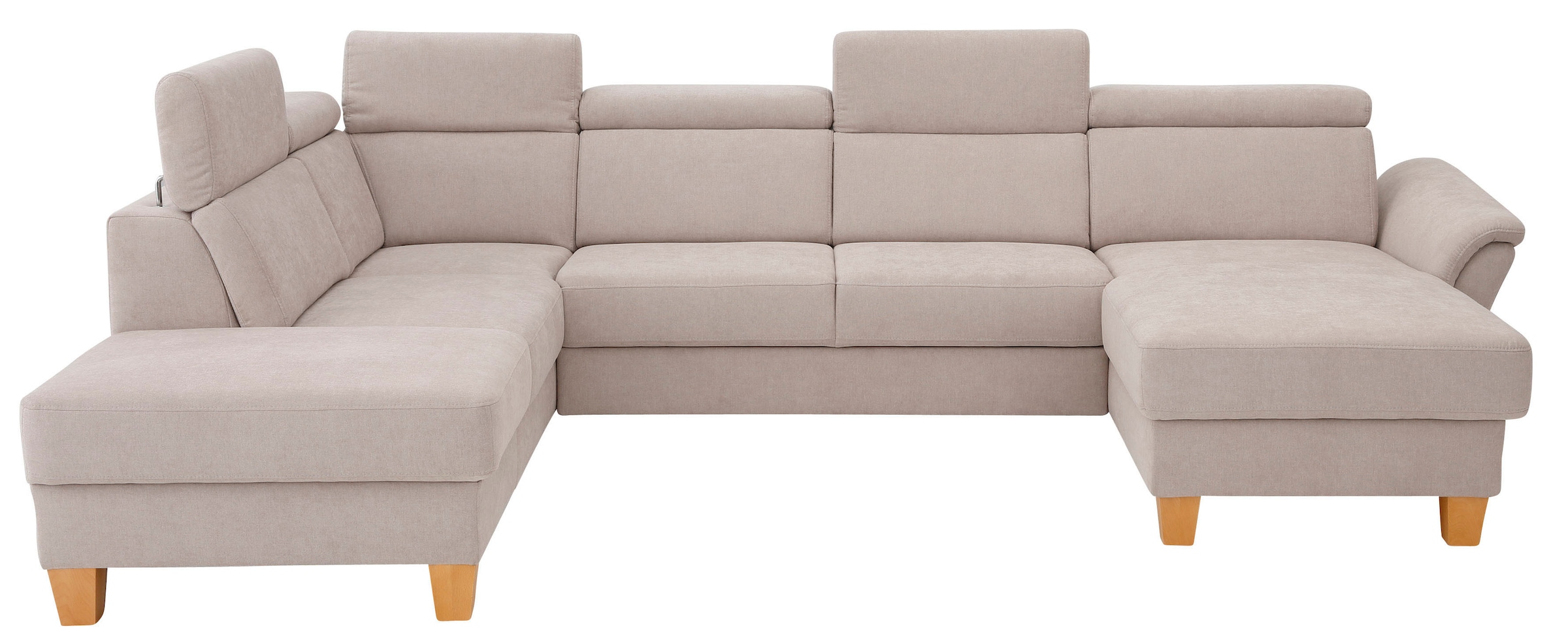 Home affaire Wohnlandschaft »Conville U-Form« Kopfteilverstellung wahlweise mit Bettfunktion und Bettkasten