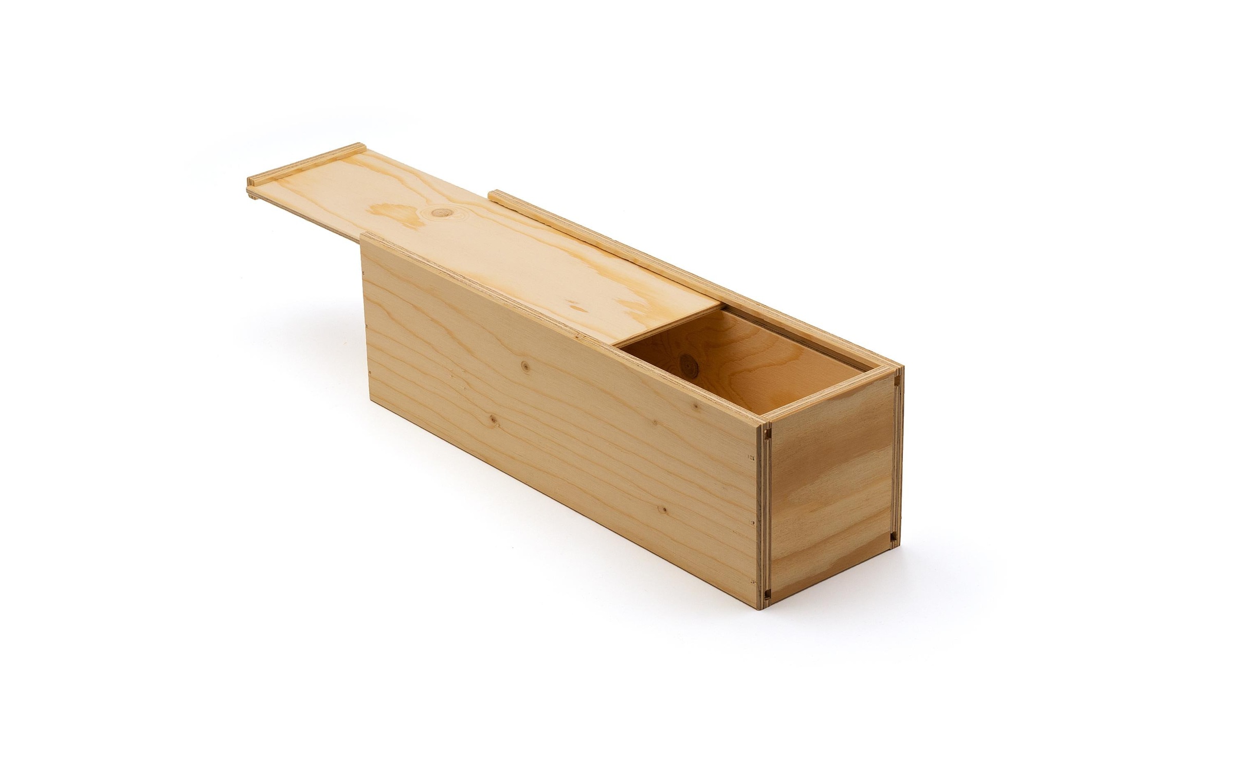 Image of Aufbewahrungsbox "Weinflaschen, Holz Hellbeige"