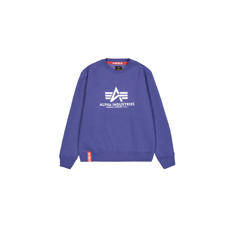 Alpha Industries , Sweater »Basic Sweatshirt BL« , lila , XL , Brushed Fleece Stoff