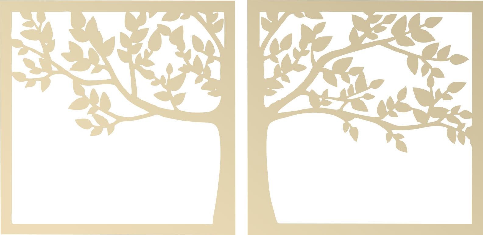 Image of Wall-Art Wanddekoobjekt »Pappel - Prachtvoller Baum«, (2 St.) bei Ackermann Versand Schweiz