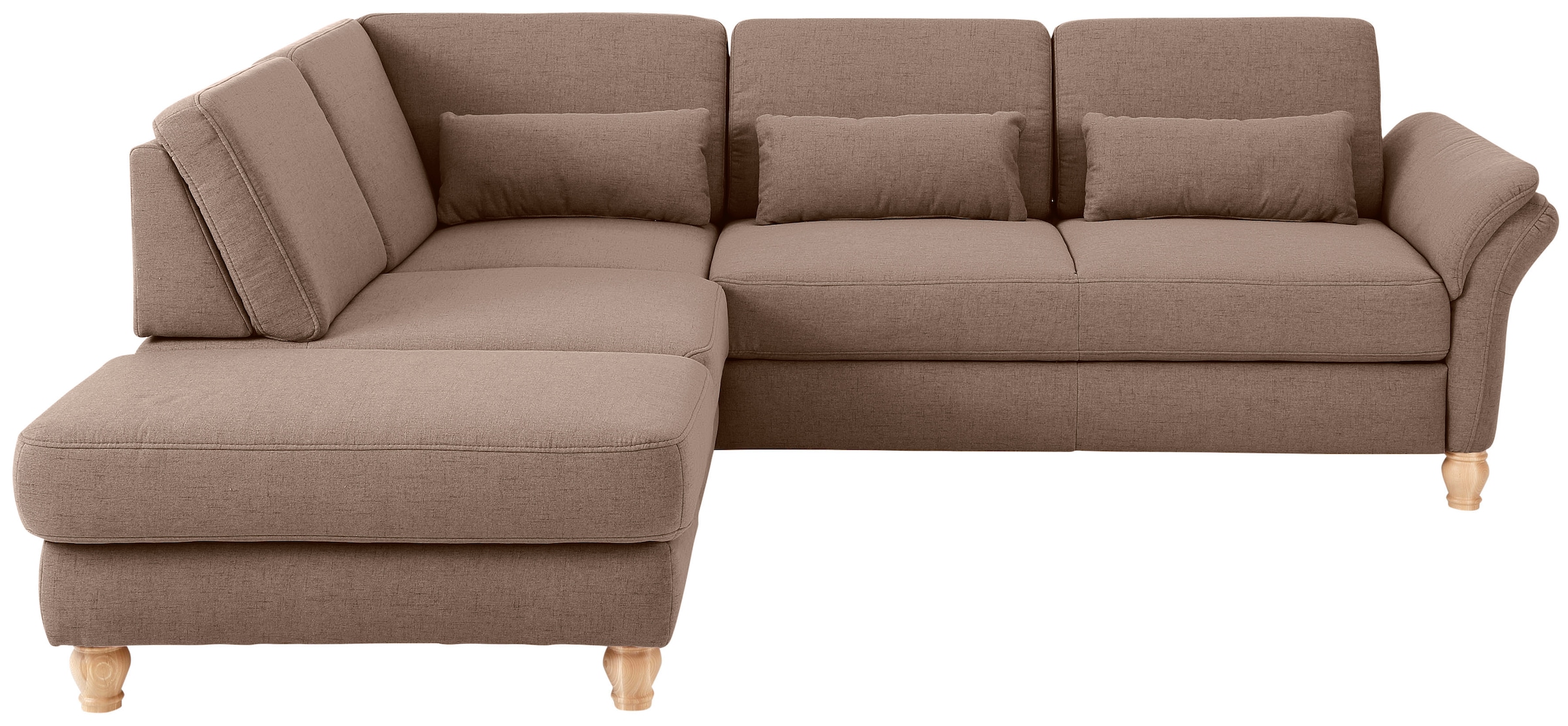 Home affaire Ecksofa »Palace L-Form«, incl. Sitztiefenverstellung, wahlweise mit Bettfunktion und Stauraum