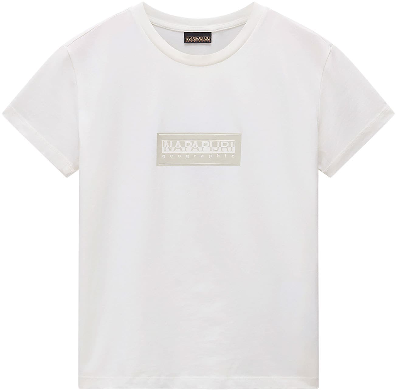 Napapijri Kurzarmshirt »S-BOX LOGO SS W 1 A69 LANGOUSTINO A69« mit Rundhalsausschnitt, aus Baumwolle in Single Jersey, Regular Fit