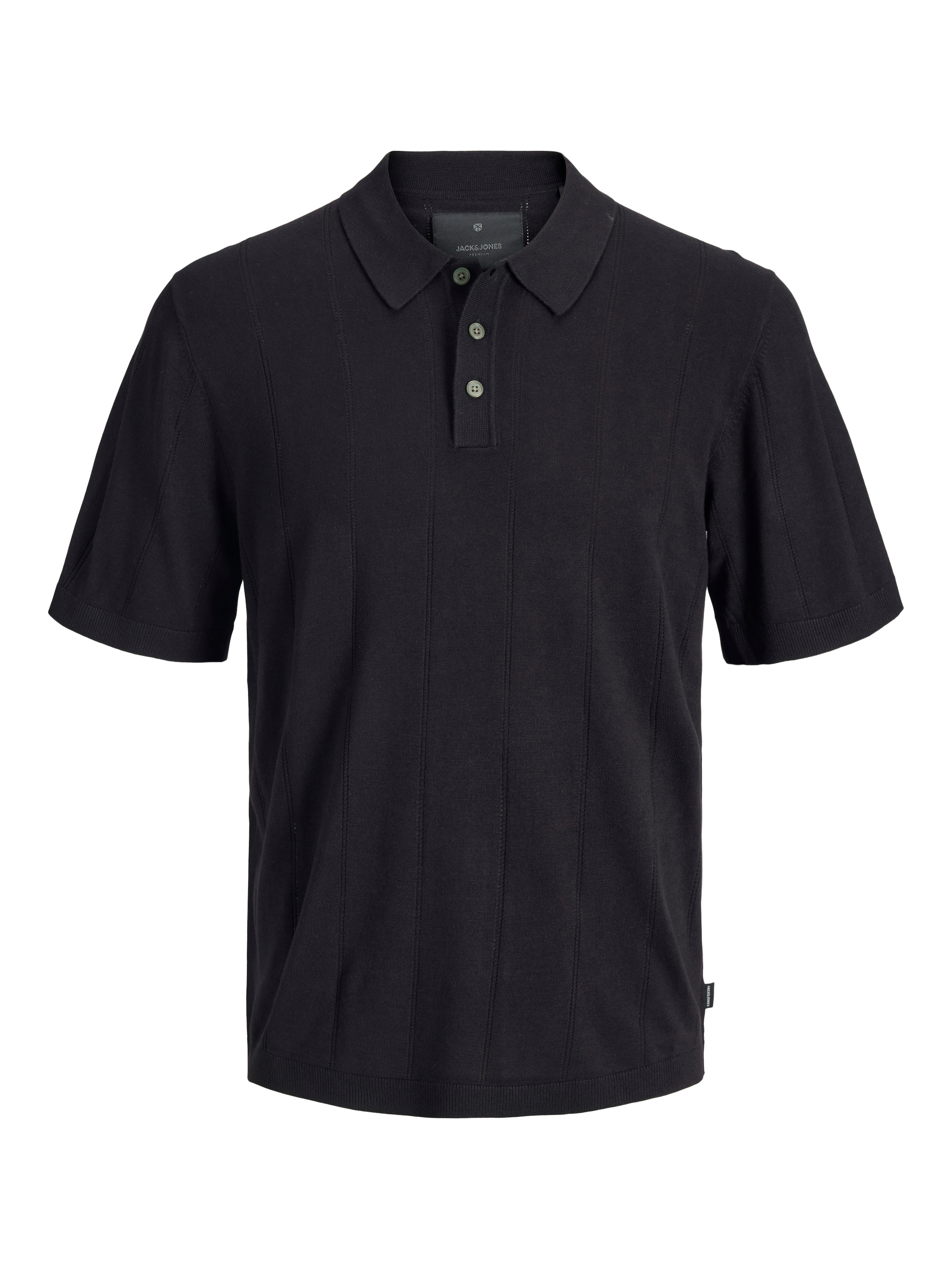 Jack & Jones Pull à col polo »JPRBLAWILLIAM STRUCTURE KNIT POLO SS SN« mélange viscose, coupe régulière