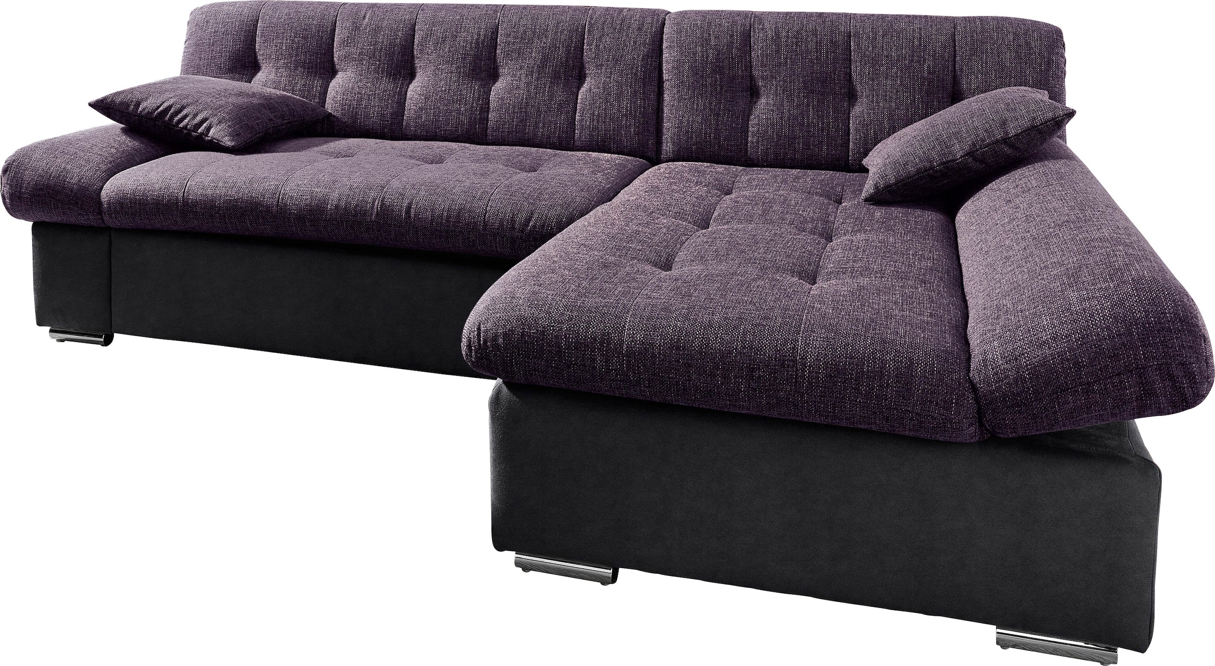 TRENDMANUFAKTUR Ecksofa »Reggae, modern und bequem, aktueller Materialmix, L-Form«, inkl. verstellbare Armlehne, wahlweise mit Bettfunktion