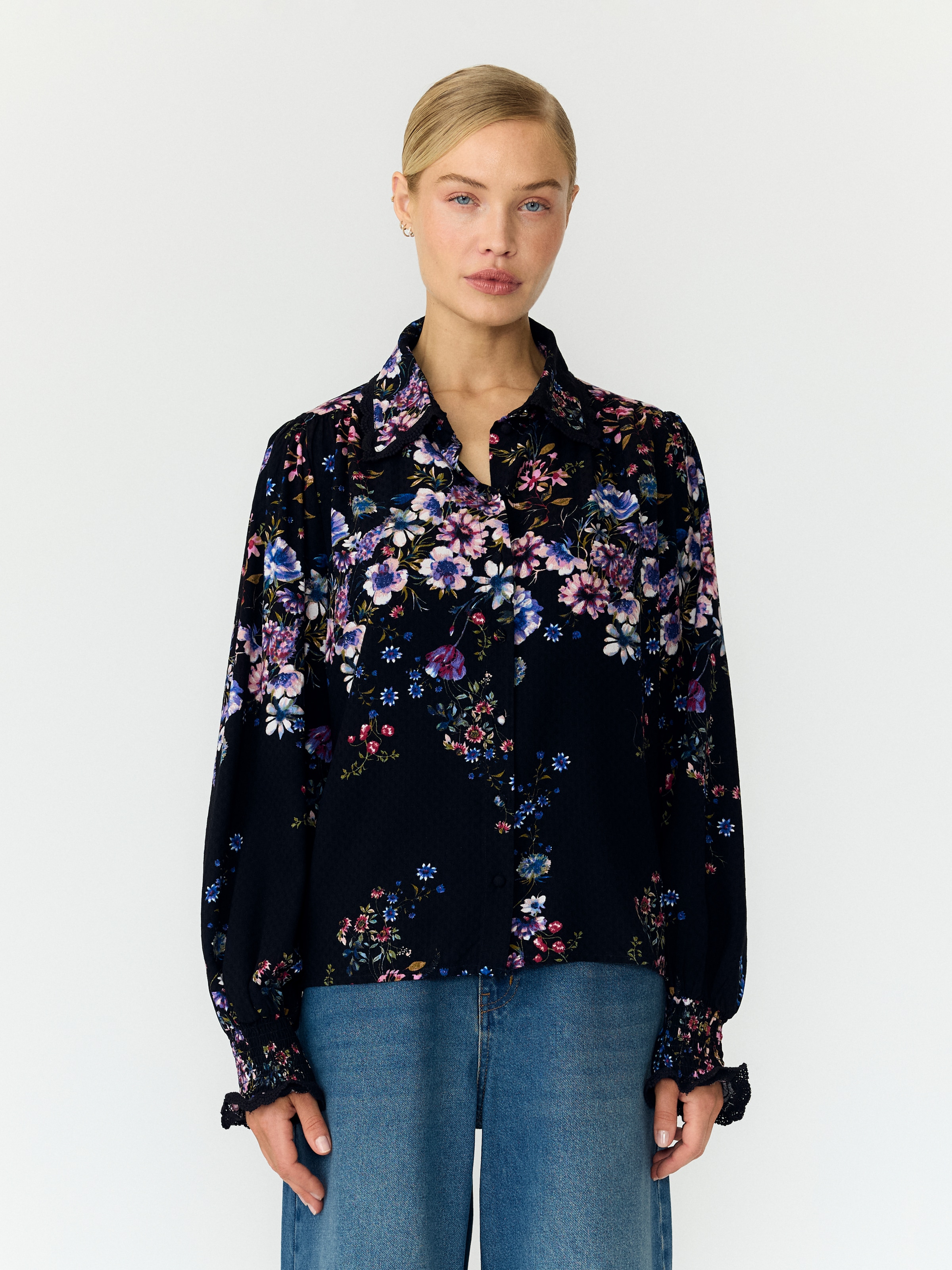 Image of Y.A.S Langarmbluse "YASTILERA LS SHIRT S. NOOS" Viskose, regular fit