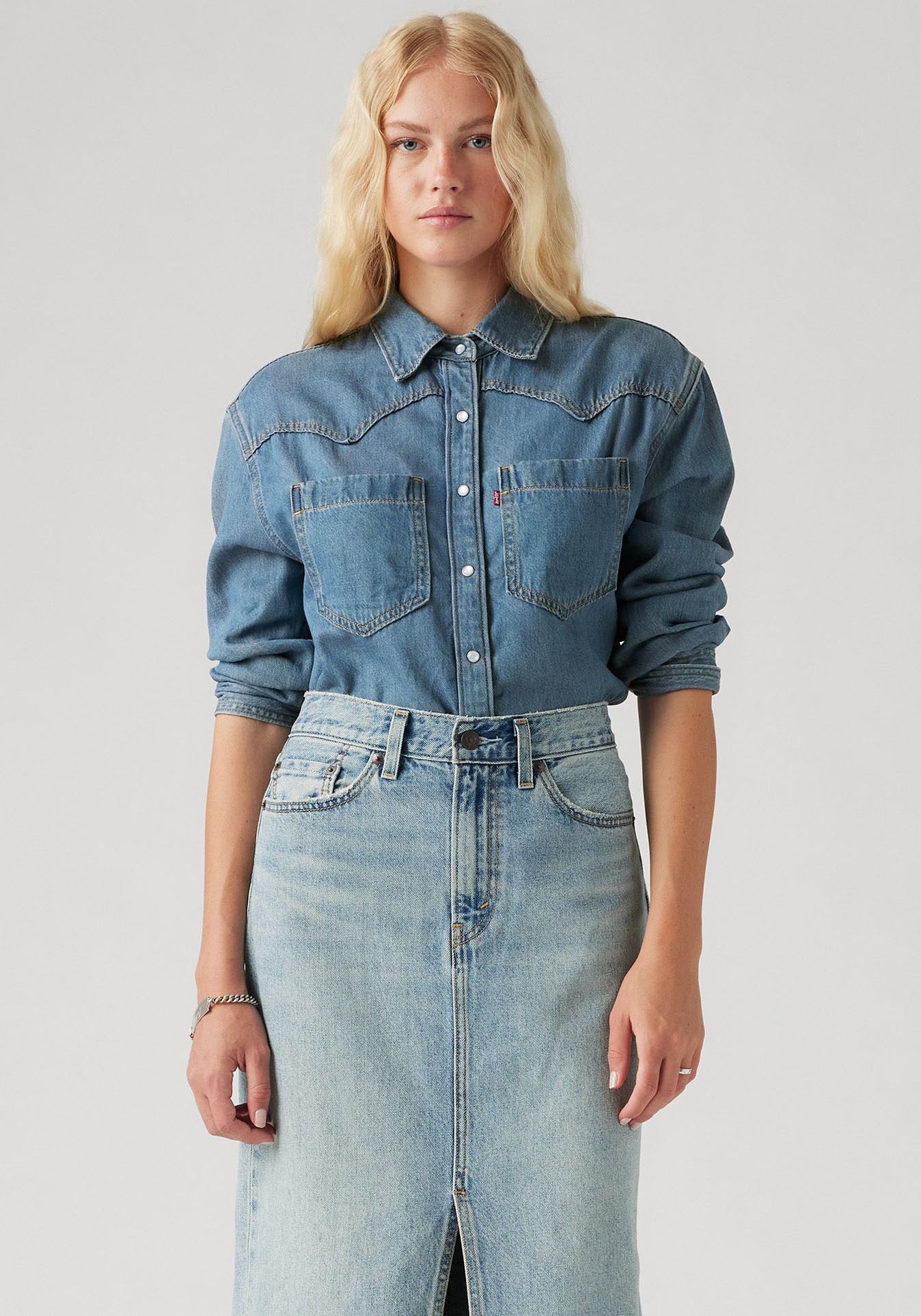 Image of Levis Jeansbluse "TEODORA WESTERN SHIRT" mit Druckknöpfen