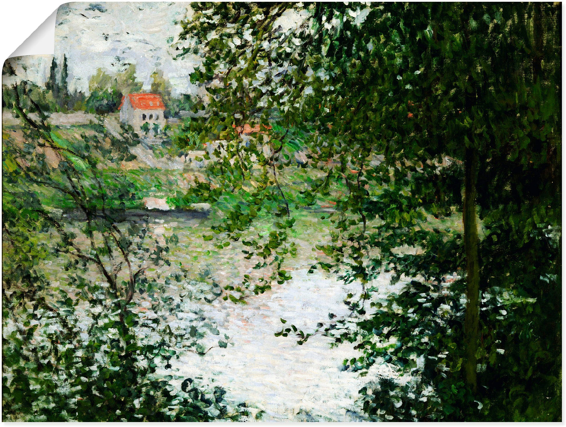 Image of Artland Wandbild »Bäume auf der Ile de la Grande Jatte«, Gewässer, (1 St.), in vielen Grössen & Produktarten - Alubild / Outdoorbild für den Aussenbereich, Leinwandbild, Poster, Wandaufkleber / Wandtattoo auch für Badezimmer geeignet bei Ackermann Versand