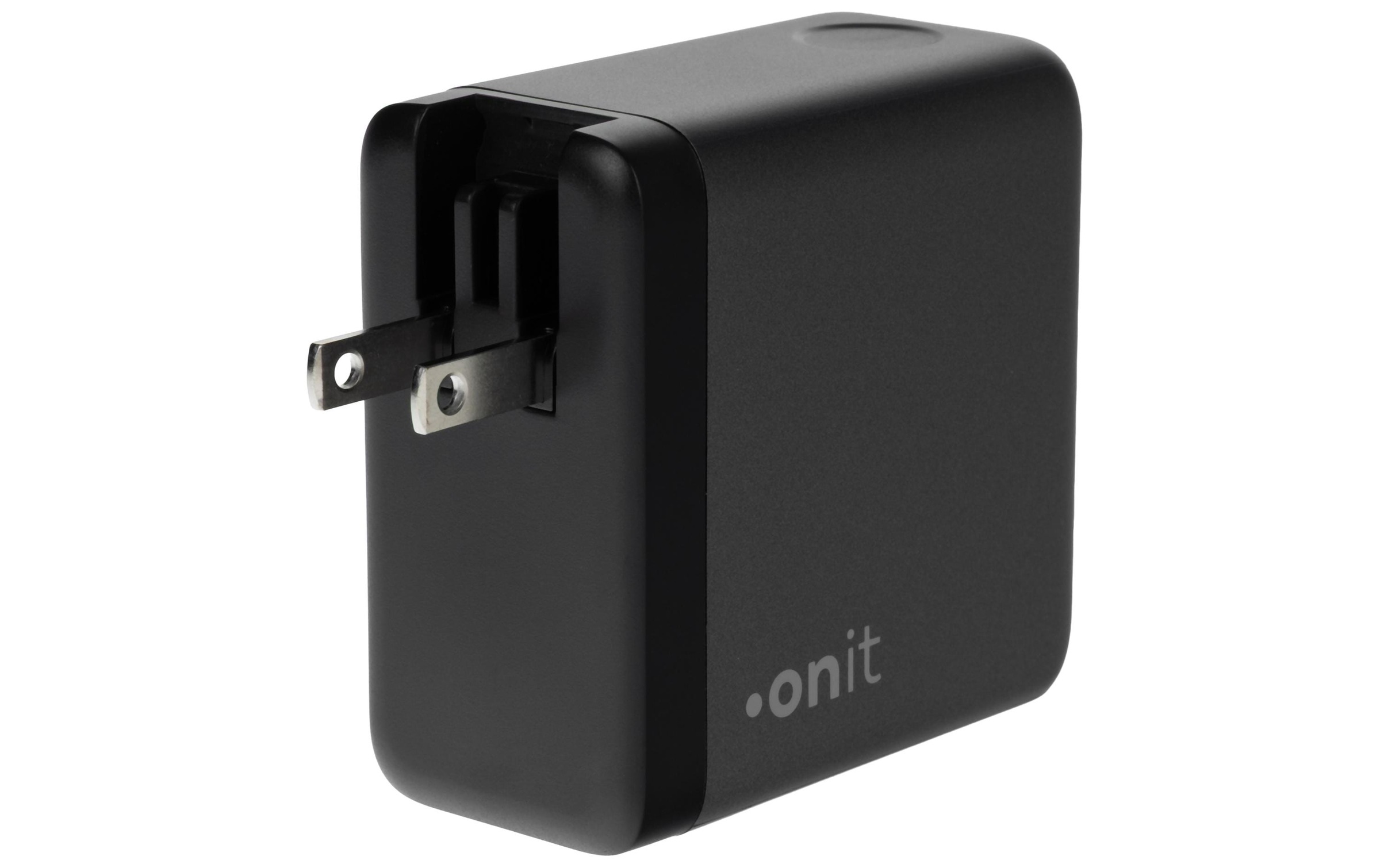 onit Chargeur USB »Travel 2C1A 100 W GaN« Chargeur de voyage avec adaptateurs interchangeables pour utilisation mondiale