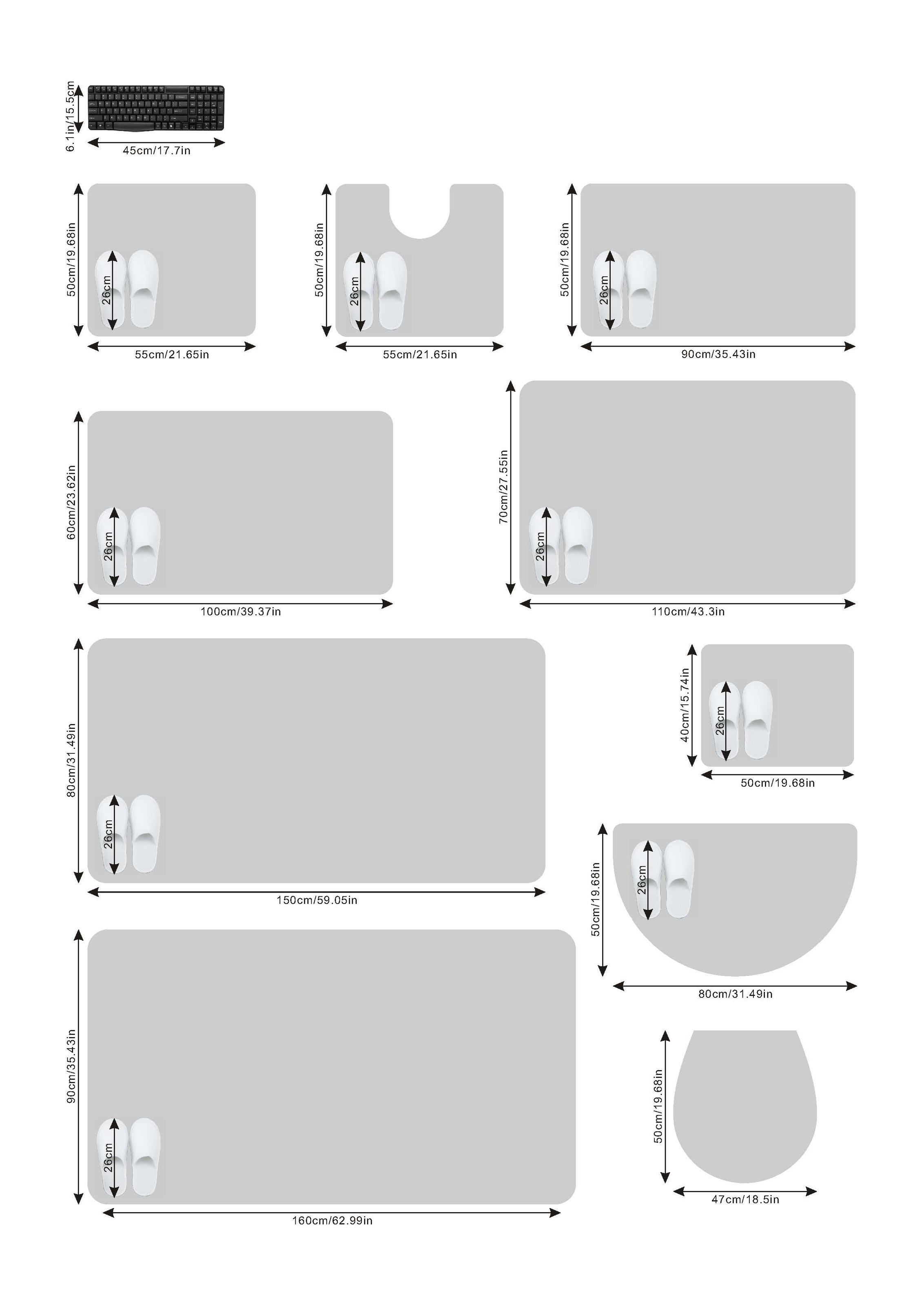 my home Badematte »Merida, Badvorleger, Badezimmer Teppich«, rutschhemmend beschichtet, fussbodenheizungsgeeignet-schnell trocknend-strapazierfähig, Badteppich, Uni Farben, rechteckig, rund & als 2-tlg. Set erhältlich