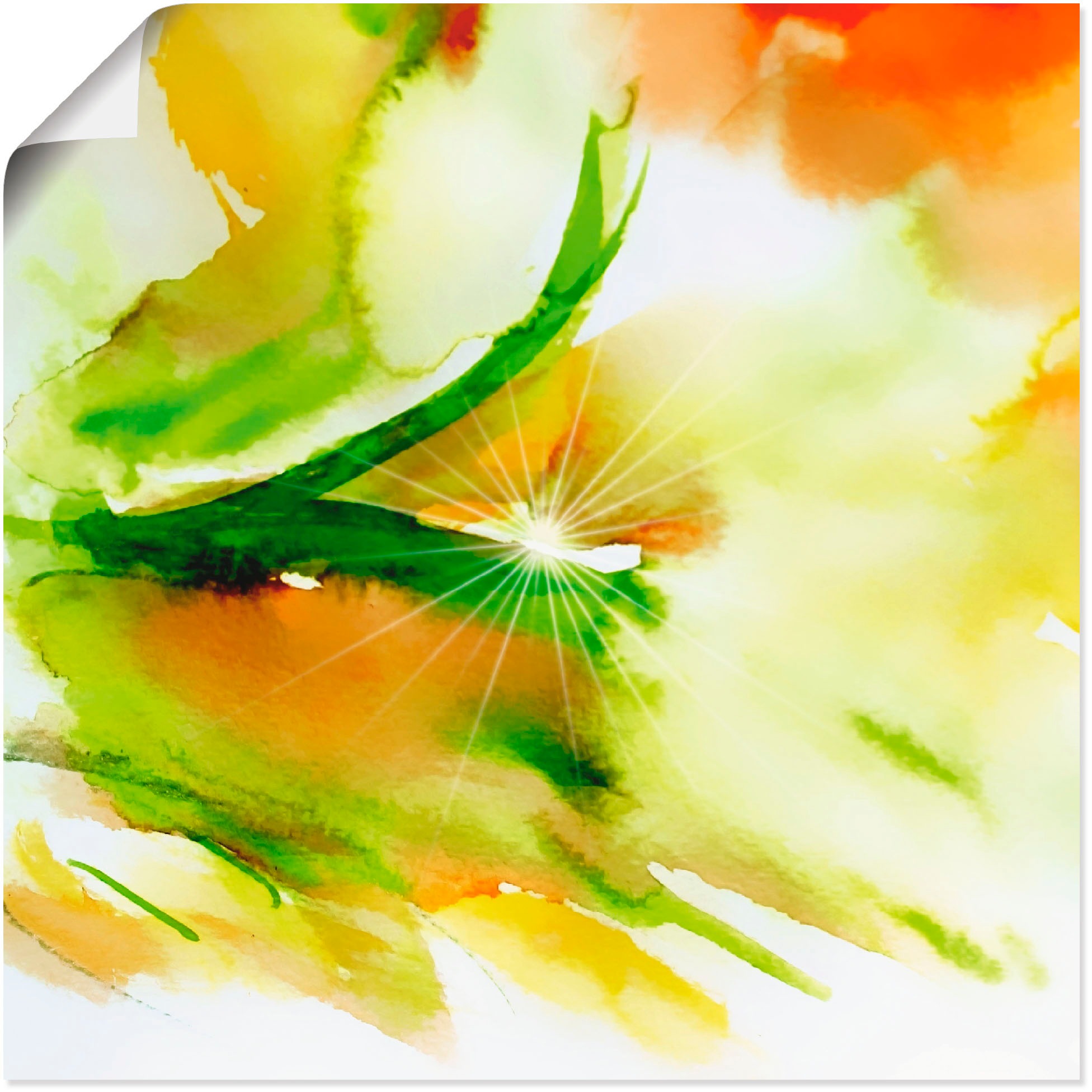 Image of Artland Wandbild »Morgenlicht«, Gegenstandslos, (1 St.), in vielen Grössen & Produktarten -Leinwandbild, Poster, Wandaufkleber / Wandtattoo auch für Badezimmer geeignet bei Ackermann Versand Schweiz