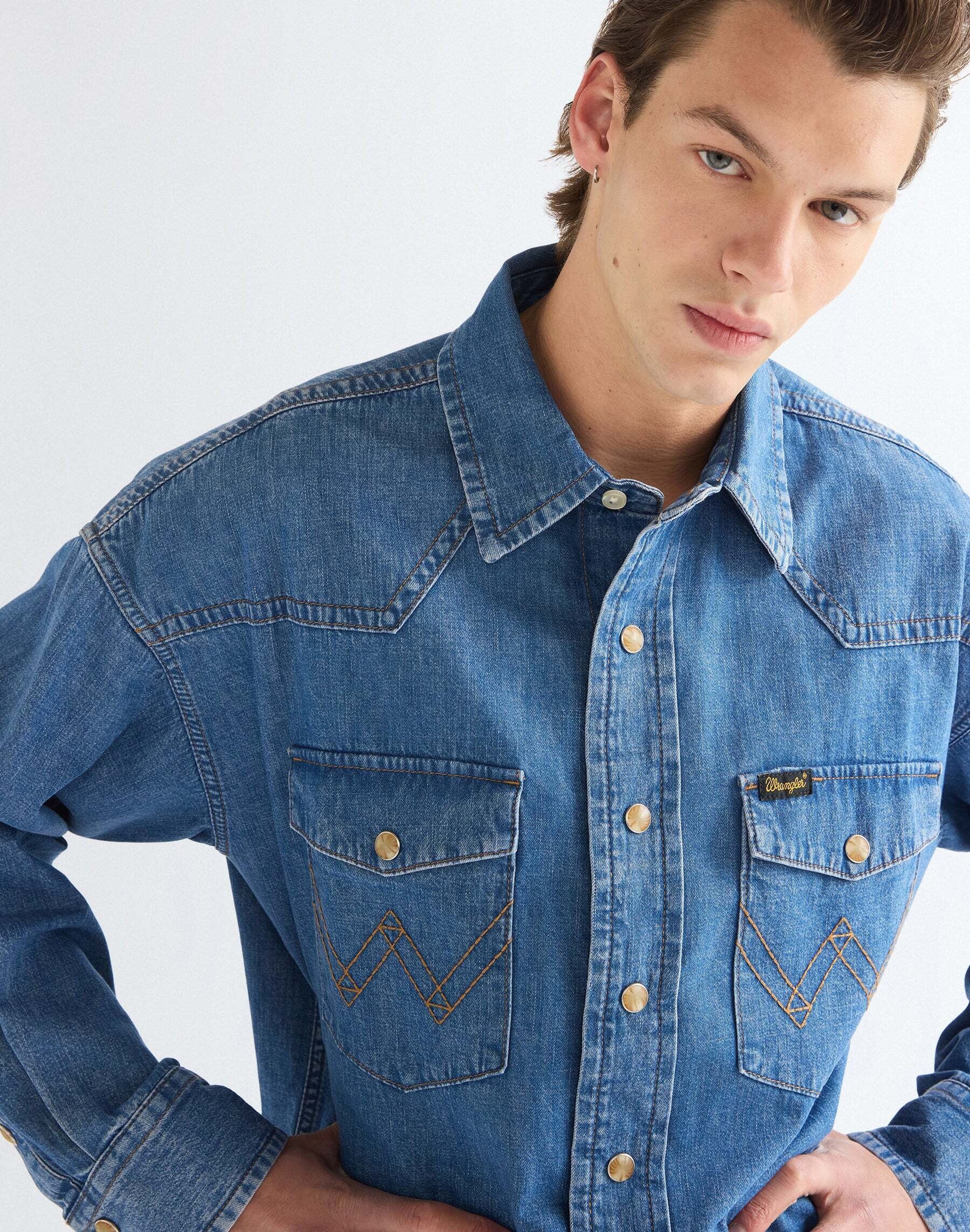 Wrangler Jeanshemd »WRANGLER Jeanshemd Super Western«