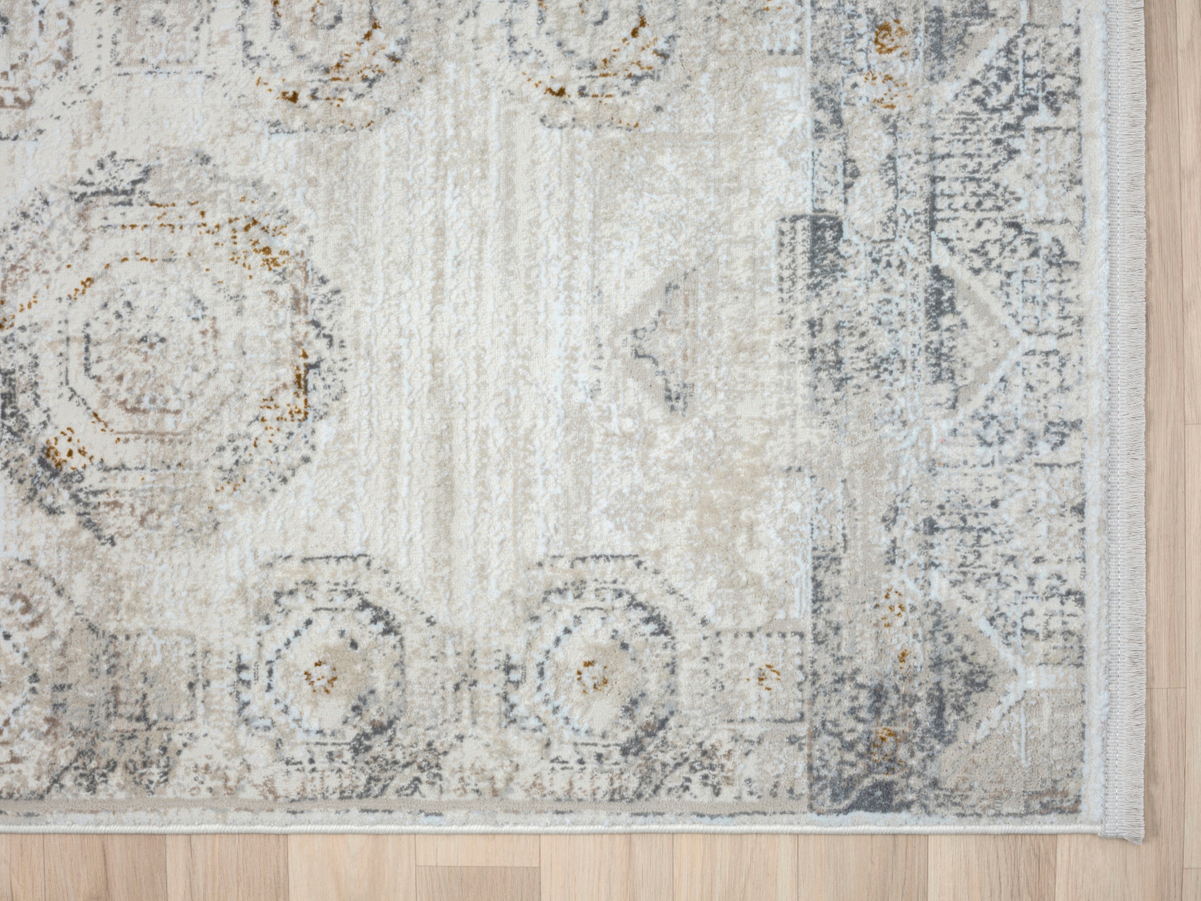 Myflair Möbel & Accessoires Teppich »My Kazak«, rechteckig, 10 mm Höhe, Kurzflor, Retro-Style, besonders weich durch Microfaser, mit Fransen
