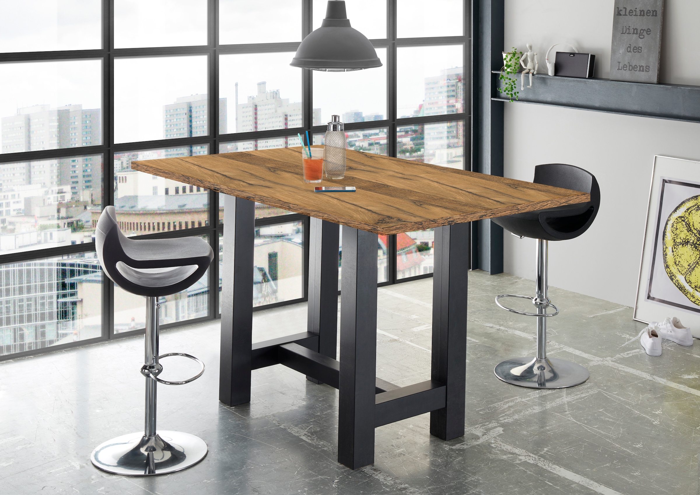 Mäusbacher Bartisch, Gestell in U-Form (Breite 120, 140 oder 160 cm)