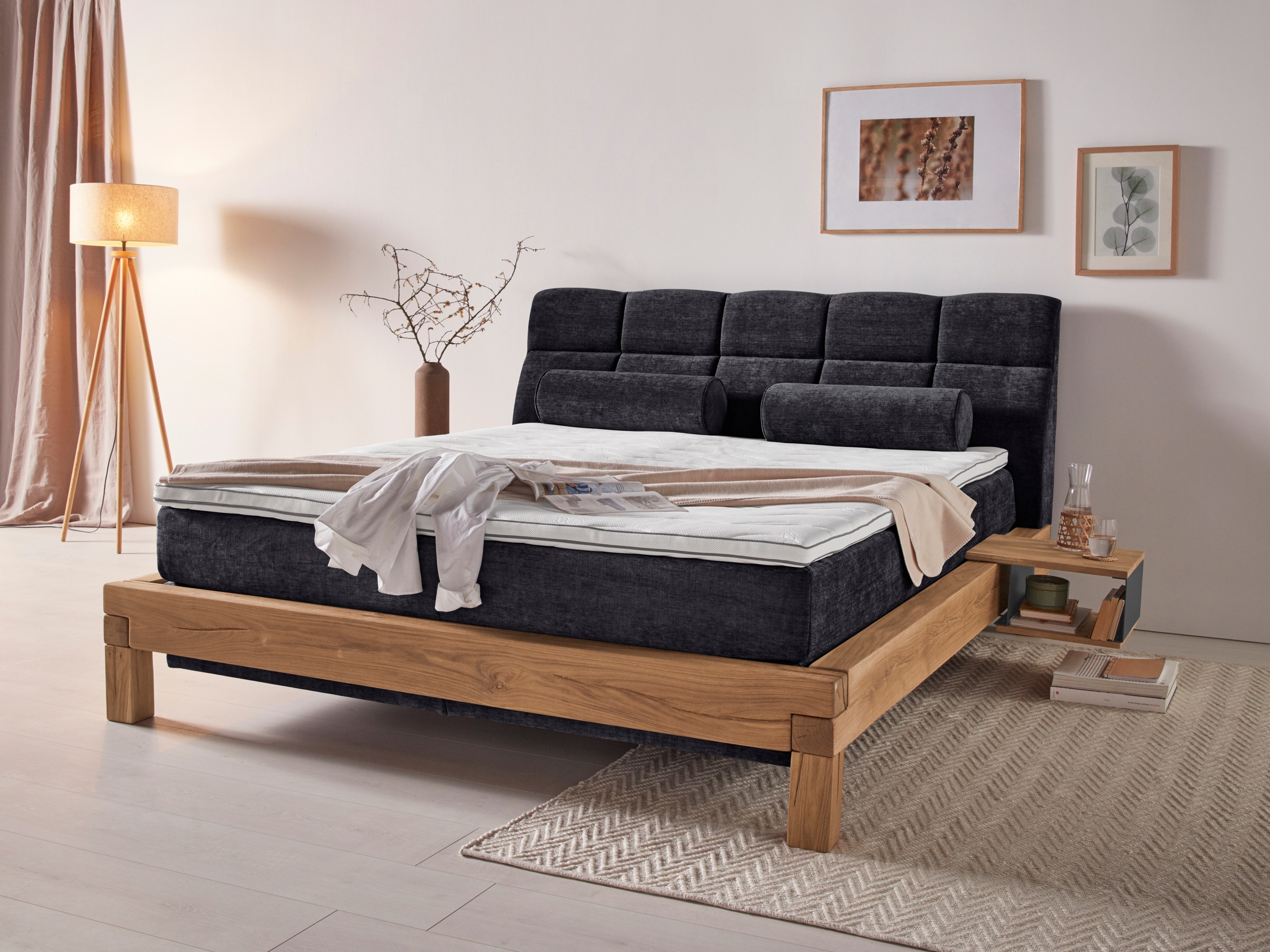 Home affaire Boxspringbett »Villads« Liegefläche: 180/200 cm, Inside-Boxspring-Unterbau, recycelte Stoffe