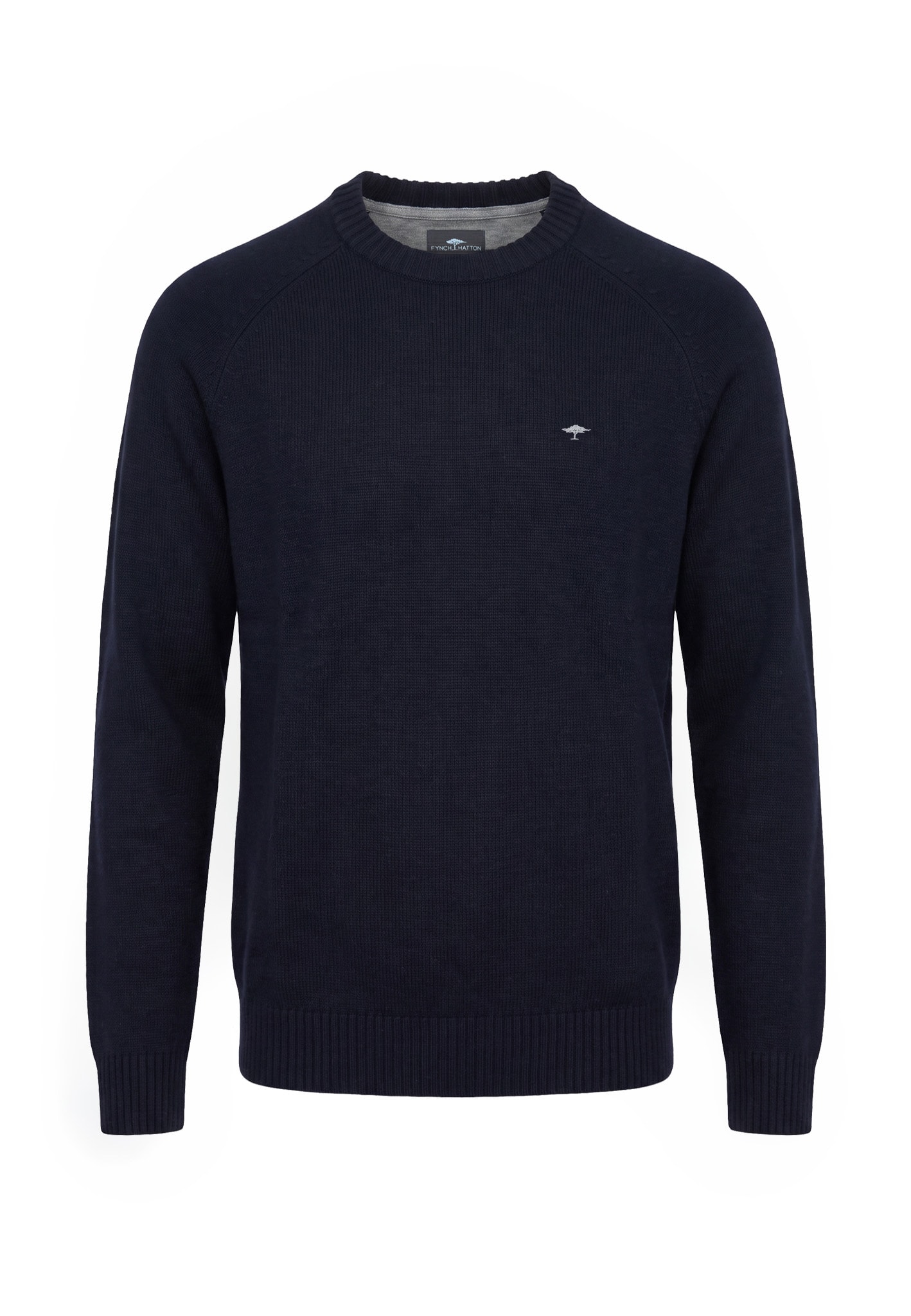 Image of FYNCH-HATTON Wollpullover mit Kaschmiranteil, Rundhalsausschnitt, Regular Fit