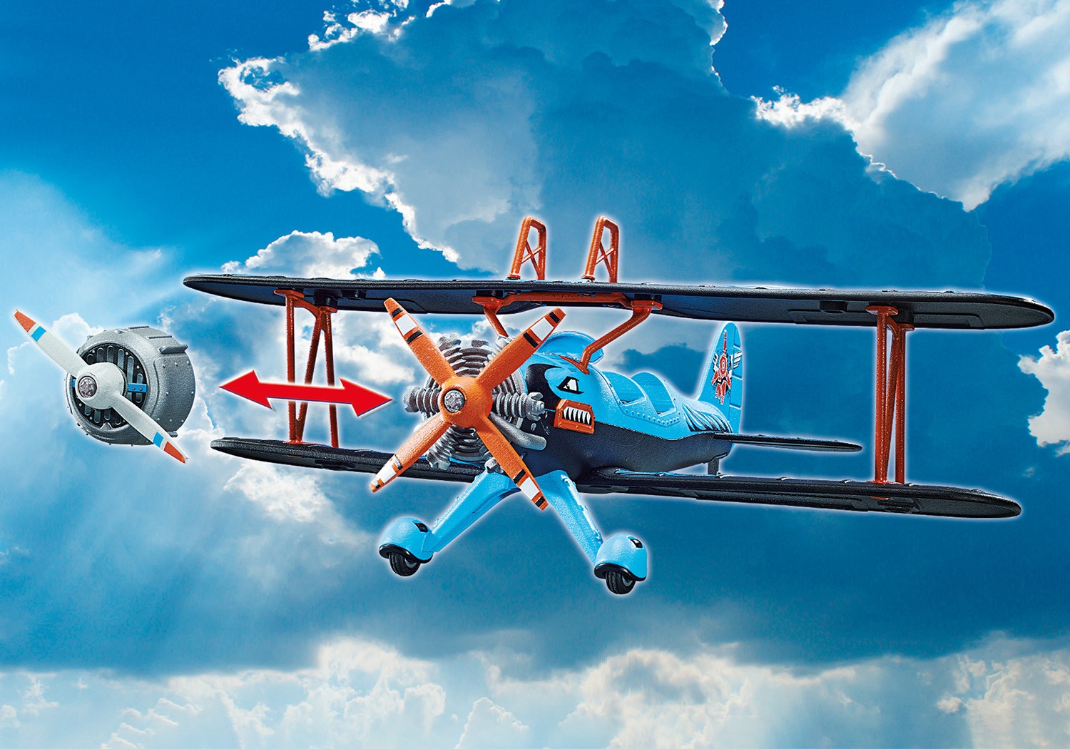 Playmobil® Konstruktions-Spielset »Doppeldecker "Phönix" (70831), Air Stuntshow«, (45 St.), mit Soundeffekten; Made in Germany