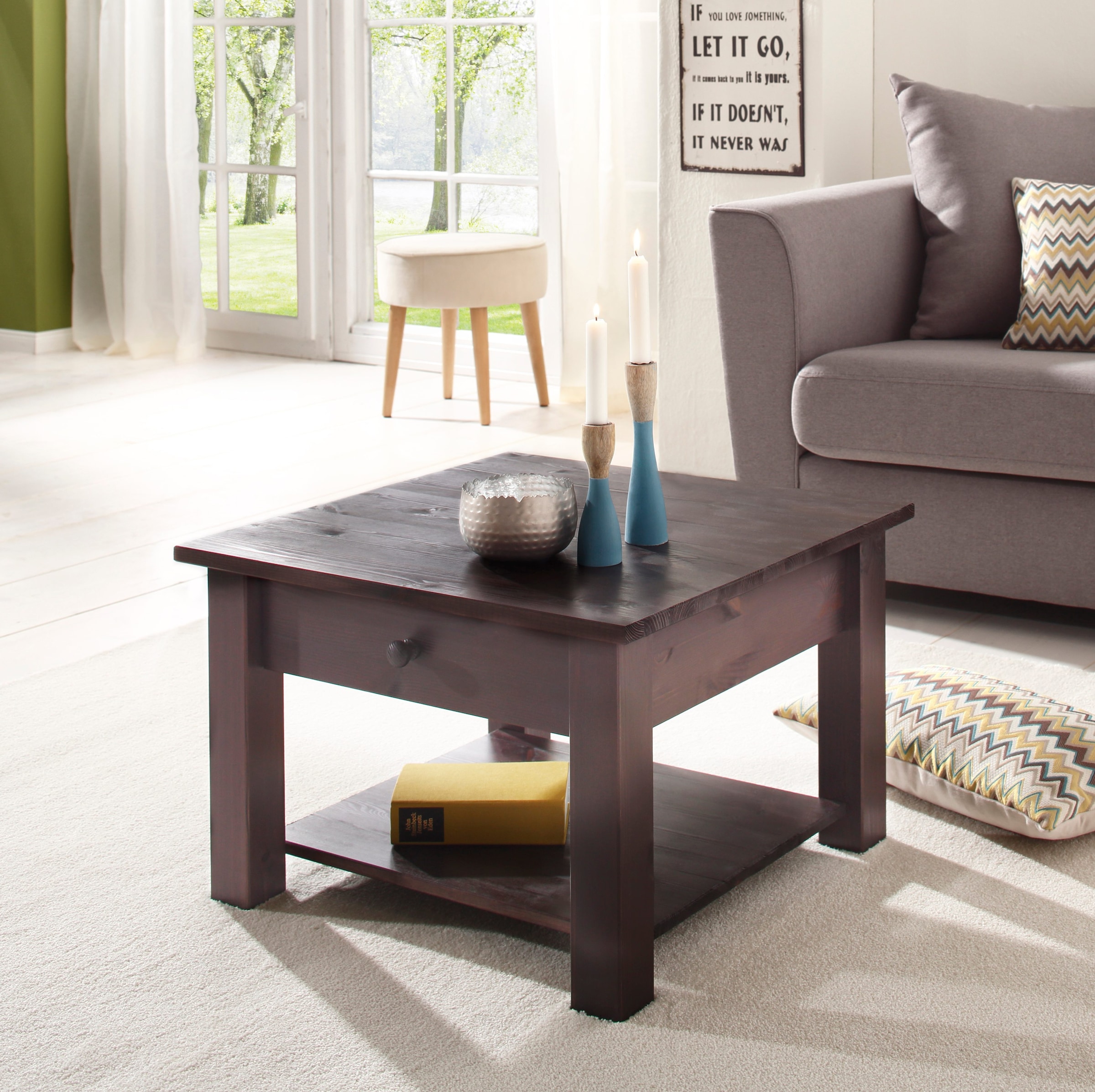 Home affaire Couchtisch »Chicago, TOPSELLER!«, (Couchtisch, Sofatisch), in zwei Grössen, Landhausstil, zusätzlicher Stauraum
