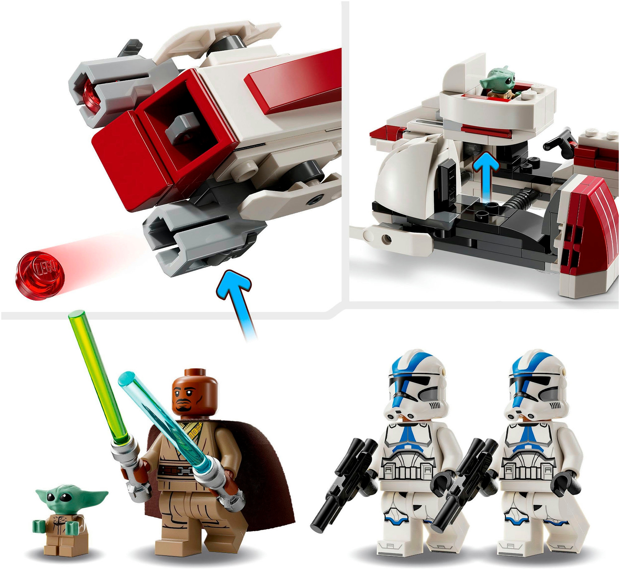 LEGO® Konstruktionsspielsteine »Flucht mit dem BARC Speeder™ (75378), LEGO Star Wars ™«, (221 St.)
