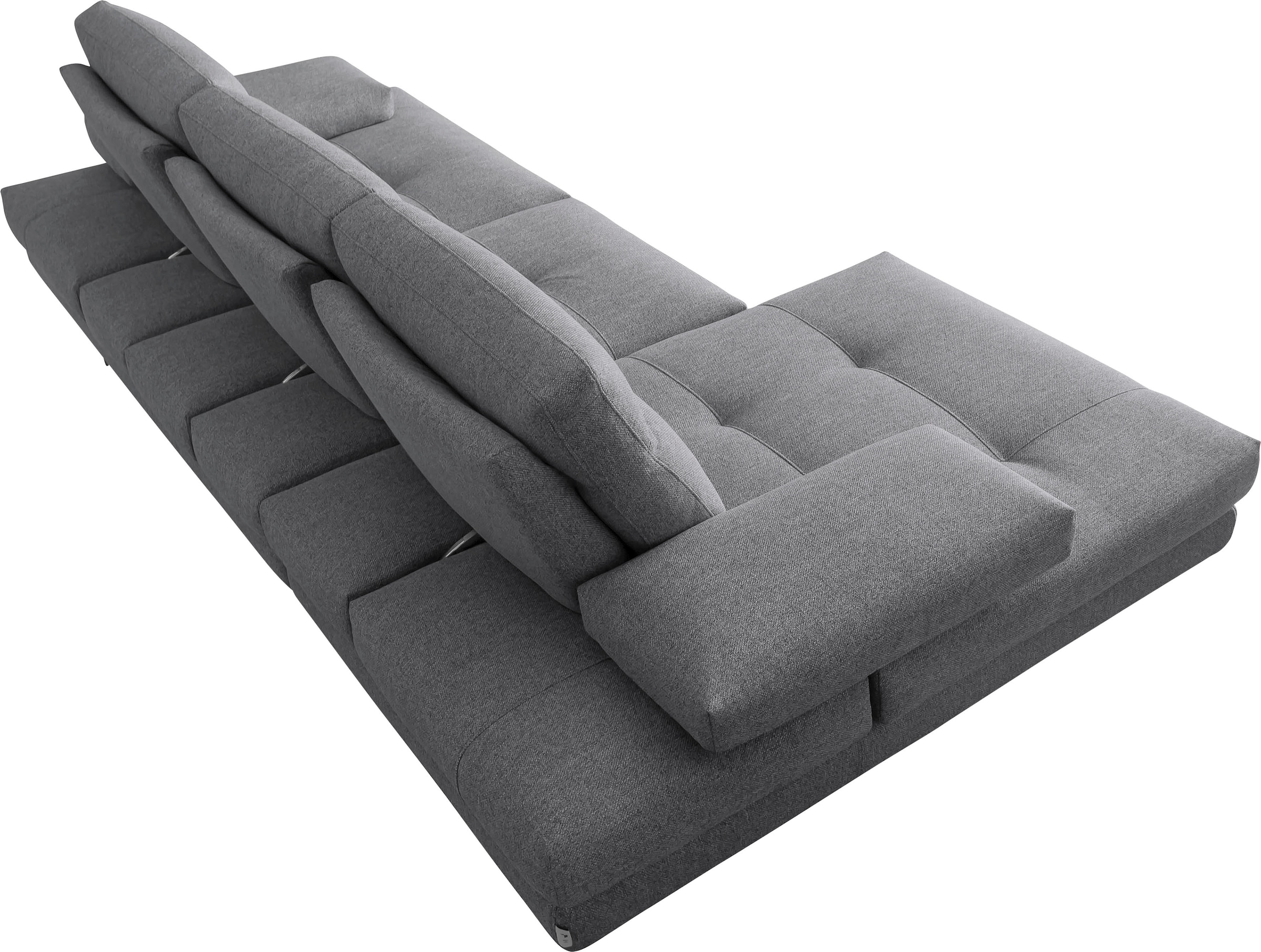 CALIA ITALIA Ecksofa »Toby Wing, B/T: 288/153 cm, Designsofa mit hohem Sitzkomfort, L-Form« inklusive Sitztiefenverstellung, Füsse in chrom glänzend