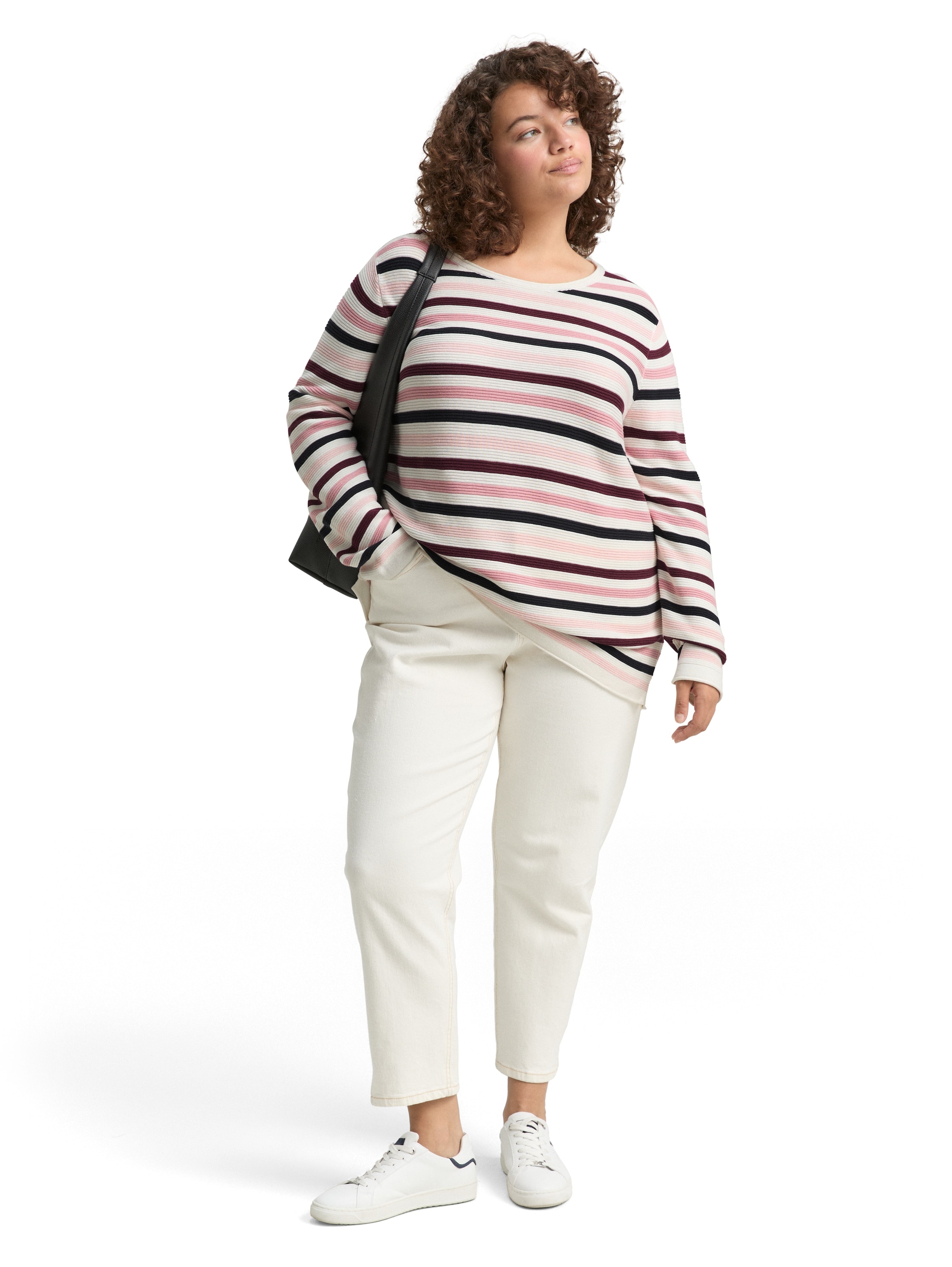 TOM TAILOR PLUS Strickpullover, aus Bio-Baumwolle