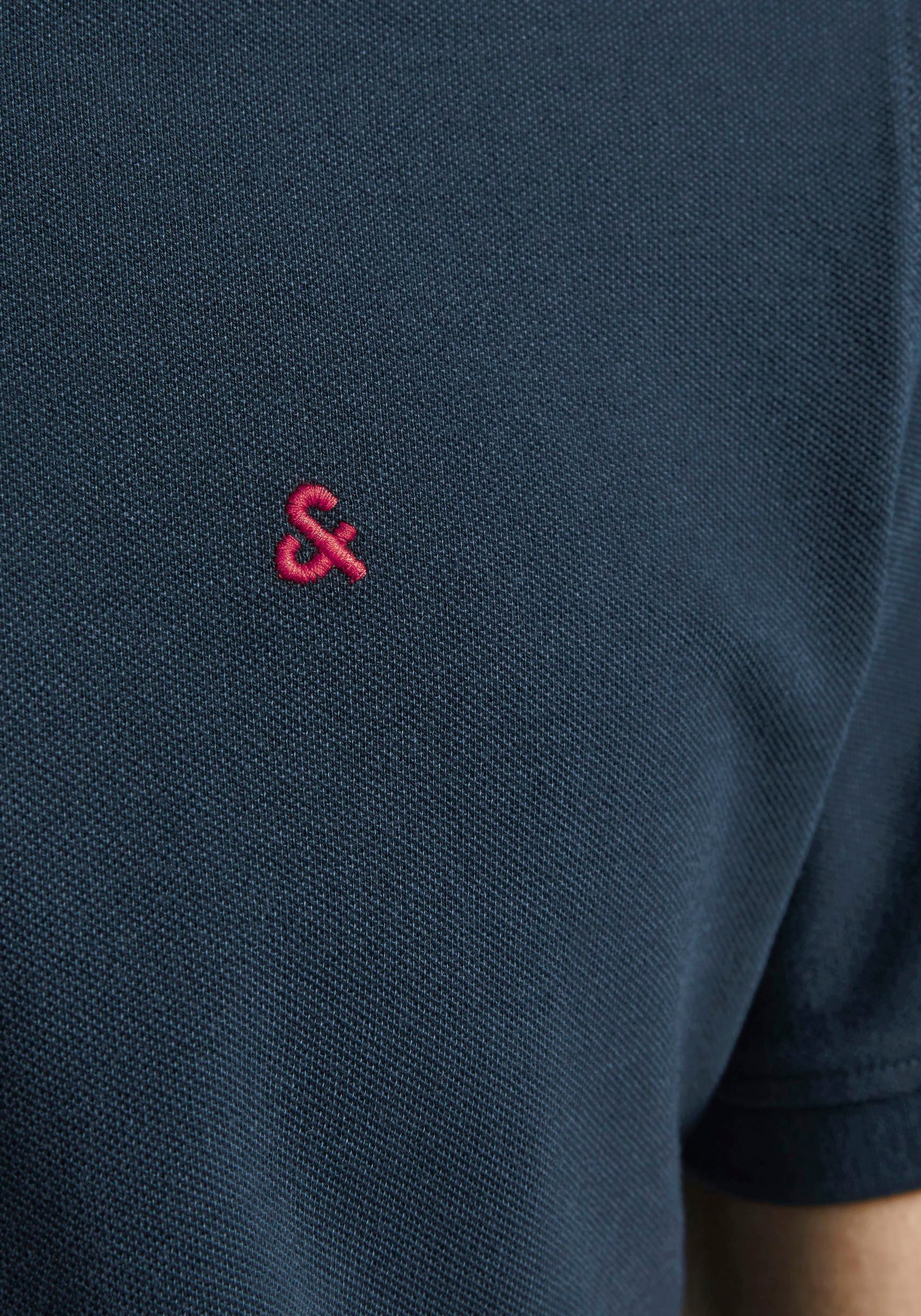 Jack & Jones Poloshirt »JJEPAULOS  Poloshirt mit klassischem Kragen und figurbetonter Form« Logostickerei, modisch, schmal, Baumwolle, Polokragen