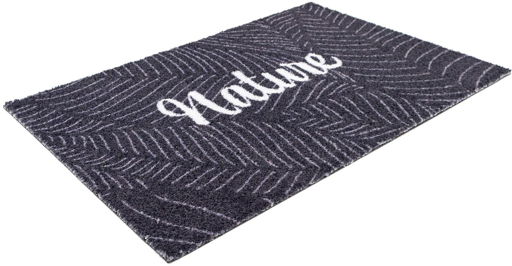 Image of Primaflor-Ideen in Textil Fussmatte "Schmutzfangmatte COUNTRY, Nature" rechteckig 7 mm Höhe Schmutzfangmatte, Kokos-Optik, mit Spruch, rutschhemmend, waschbar