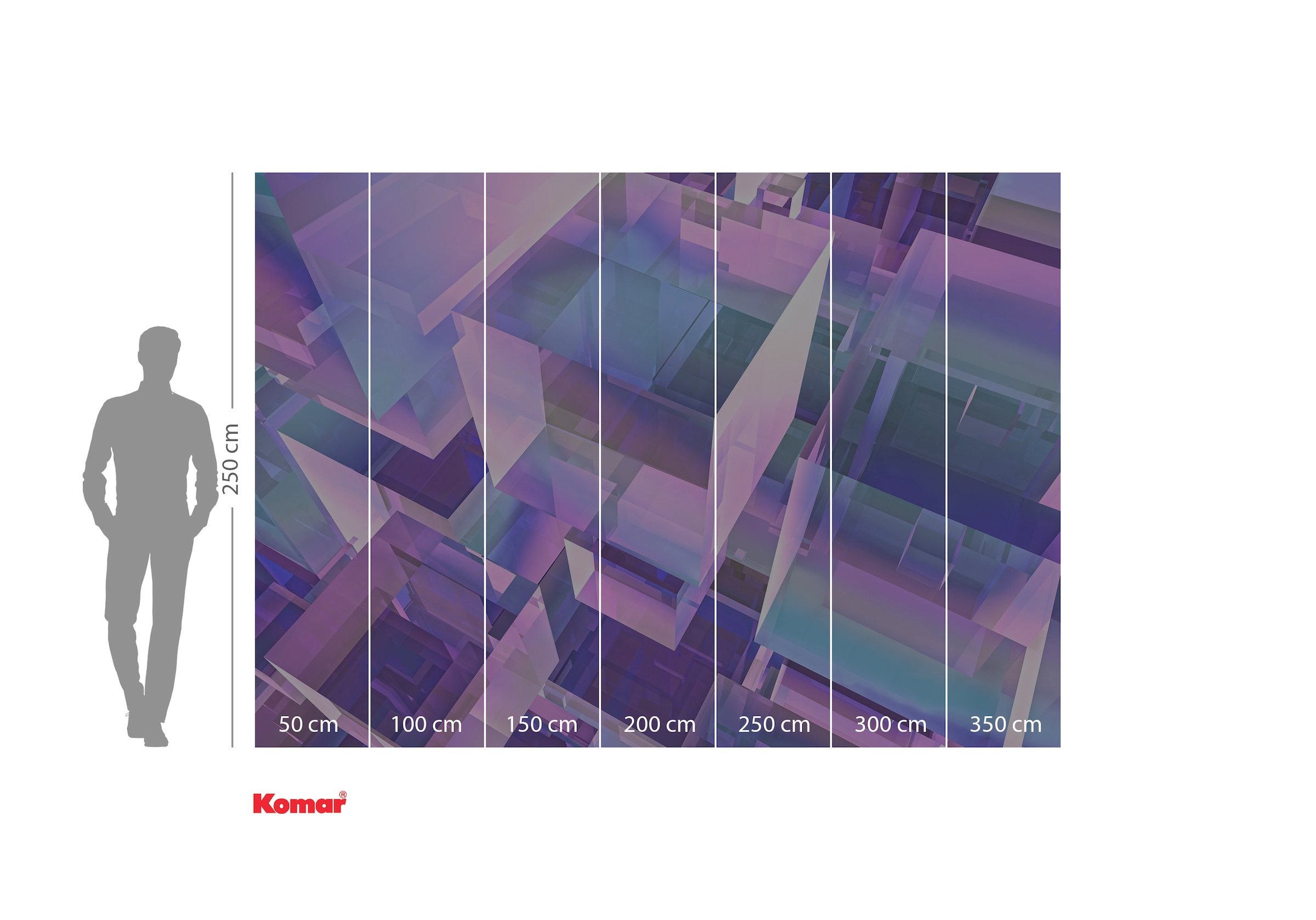 Komar Papier peint photo »Komar Vlies Fototapete - Holographicubical - Grösse 350 x 250 cm« imprimé