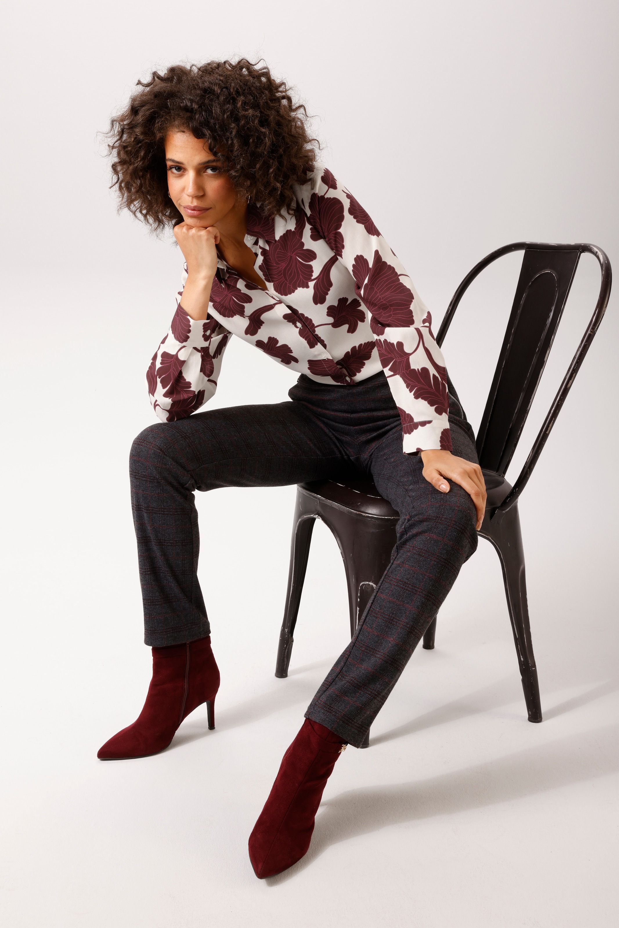 Aniston CASUAL Blouse chemise imprimé de grandes feuilles - NOUVELLE COLLECTION