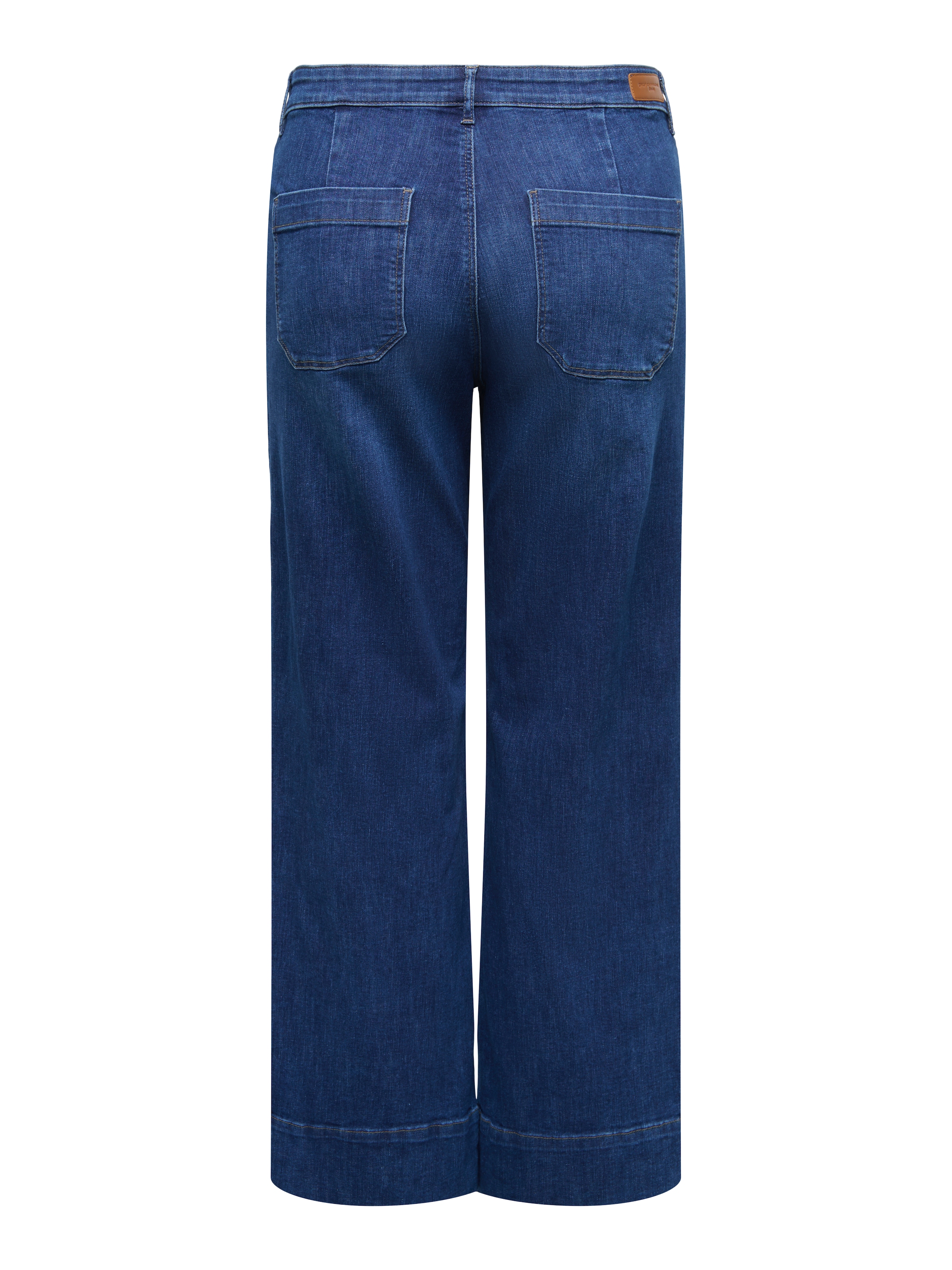 ONLY CARMAKOMA Jeans taille haute »CARMADISON-WAUW HW POCKET WIDE BOX NOOS« Mélange de coton, taille haute, aspect denim foncé légèrement lavé