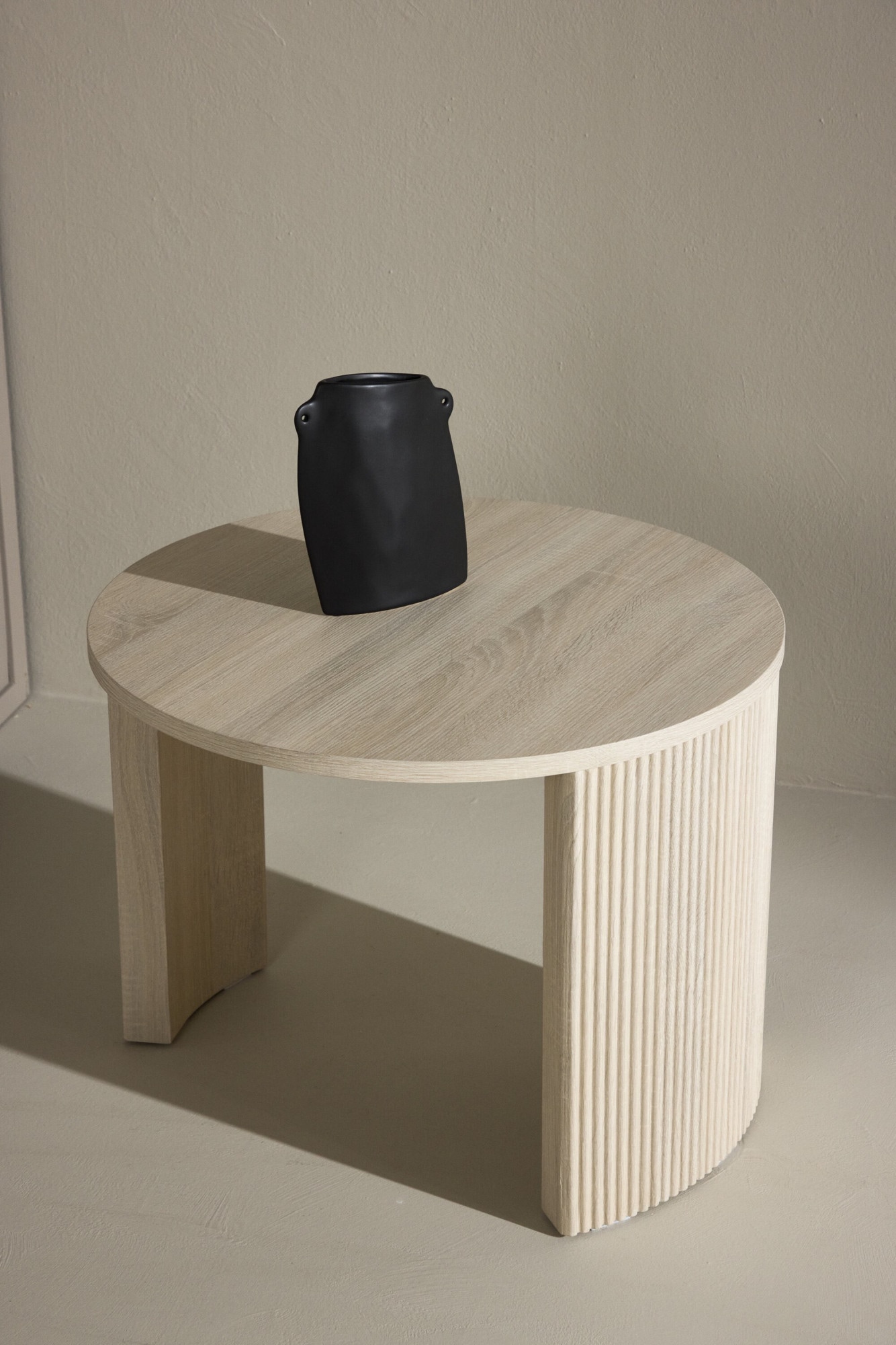 Venture Home Table basse Table basse, MDF, ronde, arrondie, compacte, discrète, classique