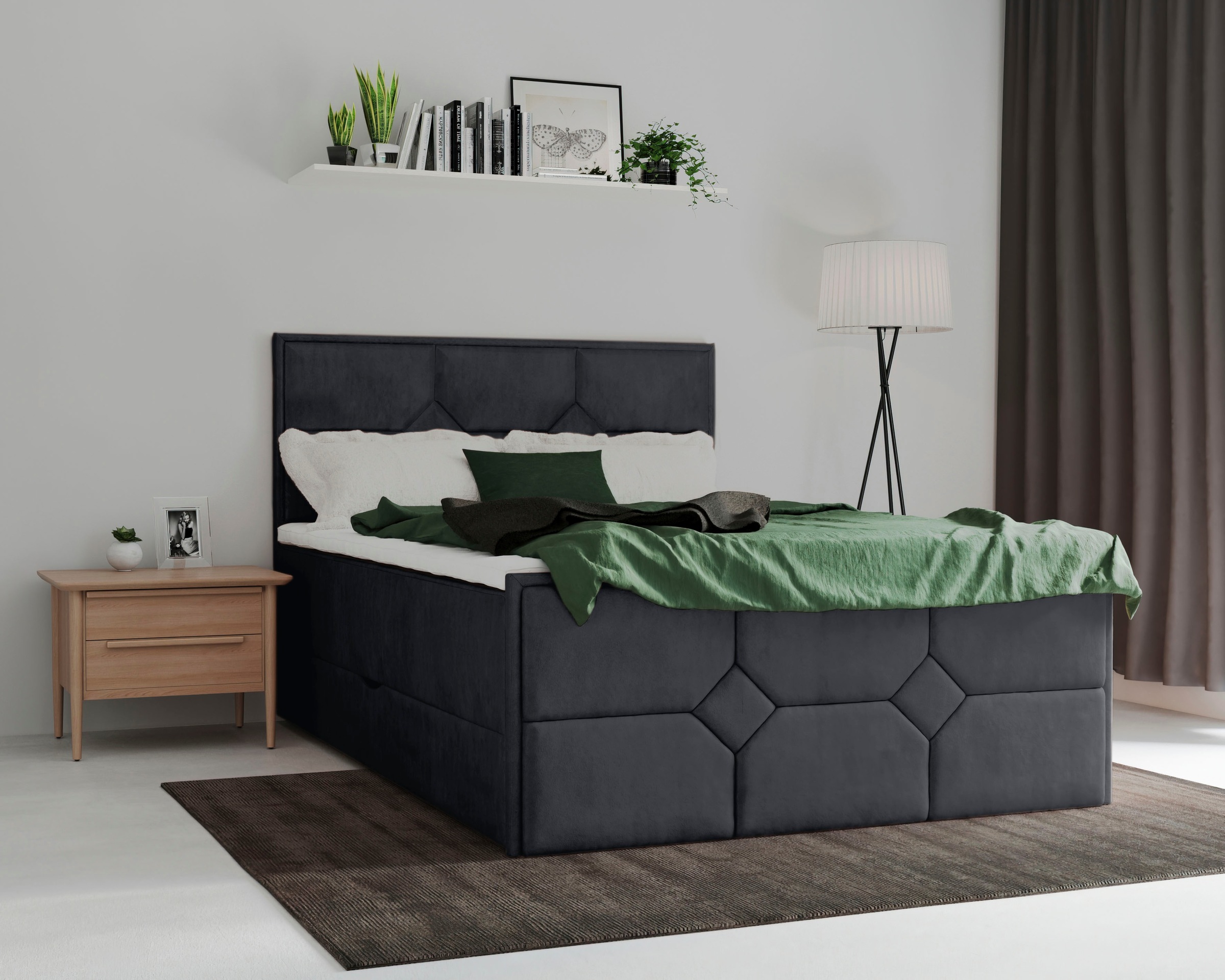 Image of Home affaire Boxspringbett "Ambre" mit Taschen-Federkernmatratze