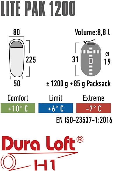 High Peak Mumienschlafsack »Lite Pak 1200«