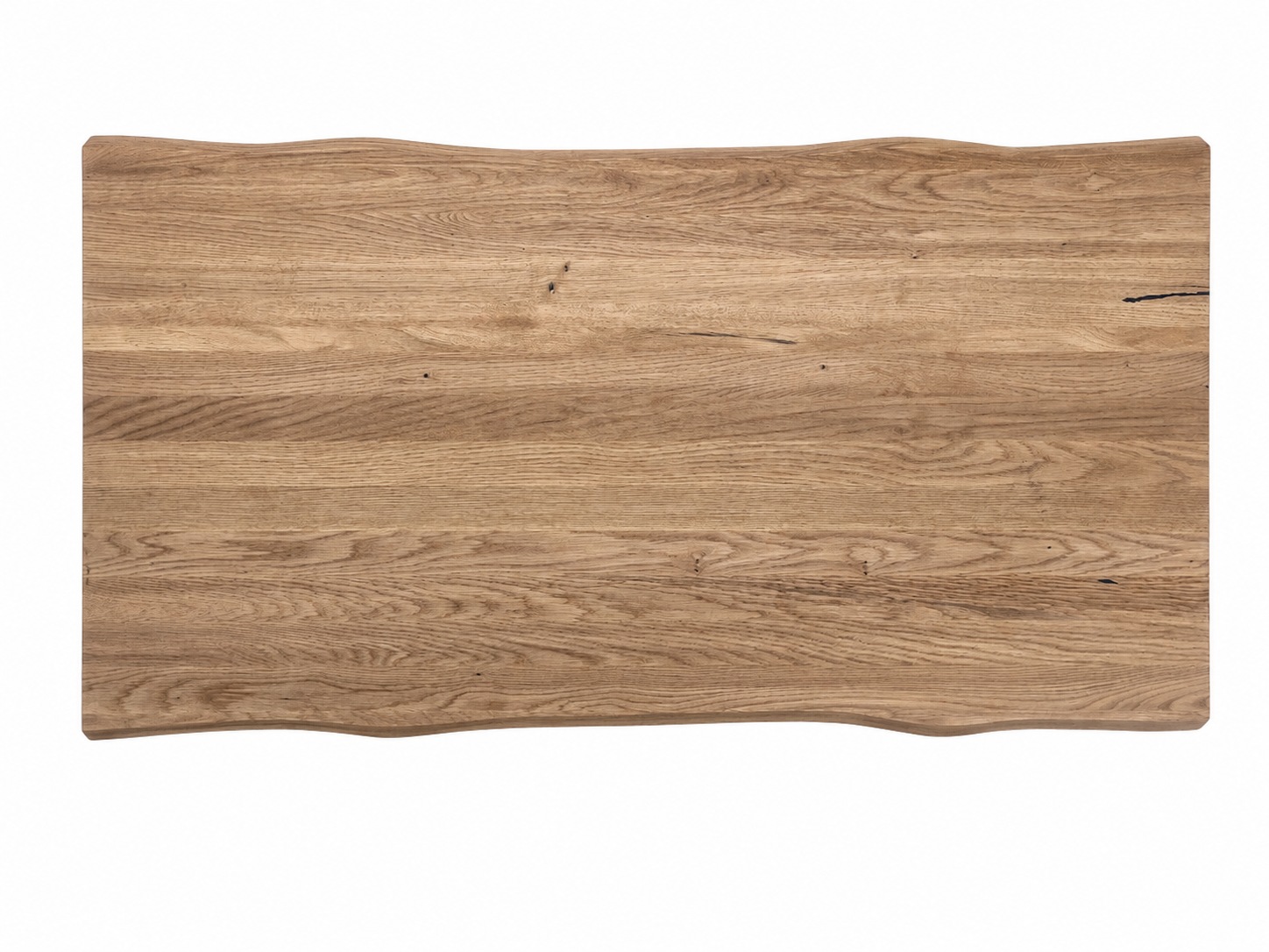 GOODproduct Couchtisch »Narvik, Wohnzimmertisch, Sofatisch, Beistelltisch, Kaffeetisch« Wildeiche geölt Natur/Smoke, Baumkante, Metallgestell