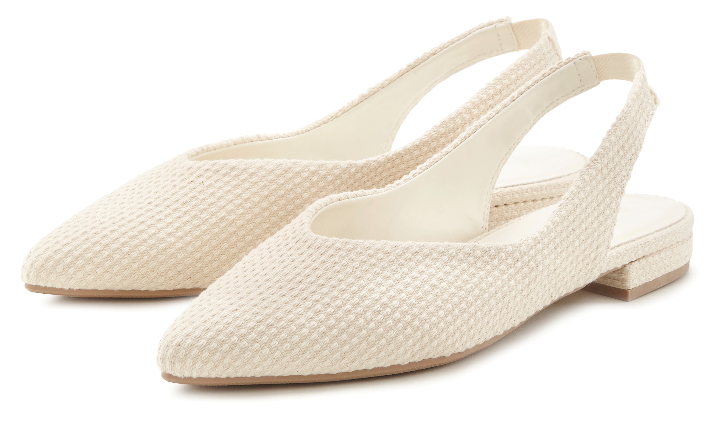 Image of LASCANA Ballerina "Sling-Ballerina, Sandale," mit elastischem Riemchen aus Textil VEGAN