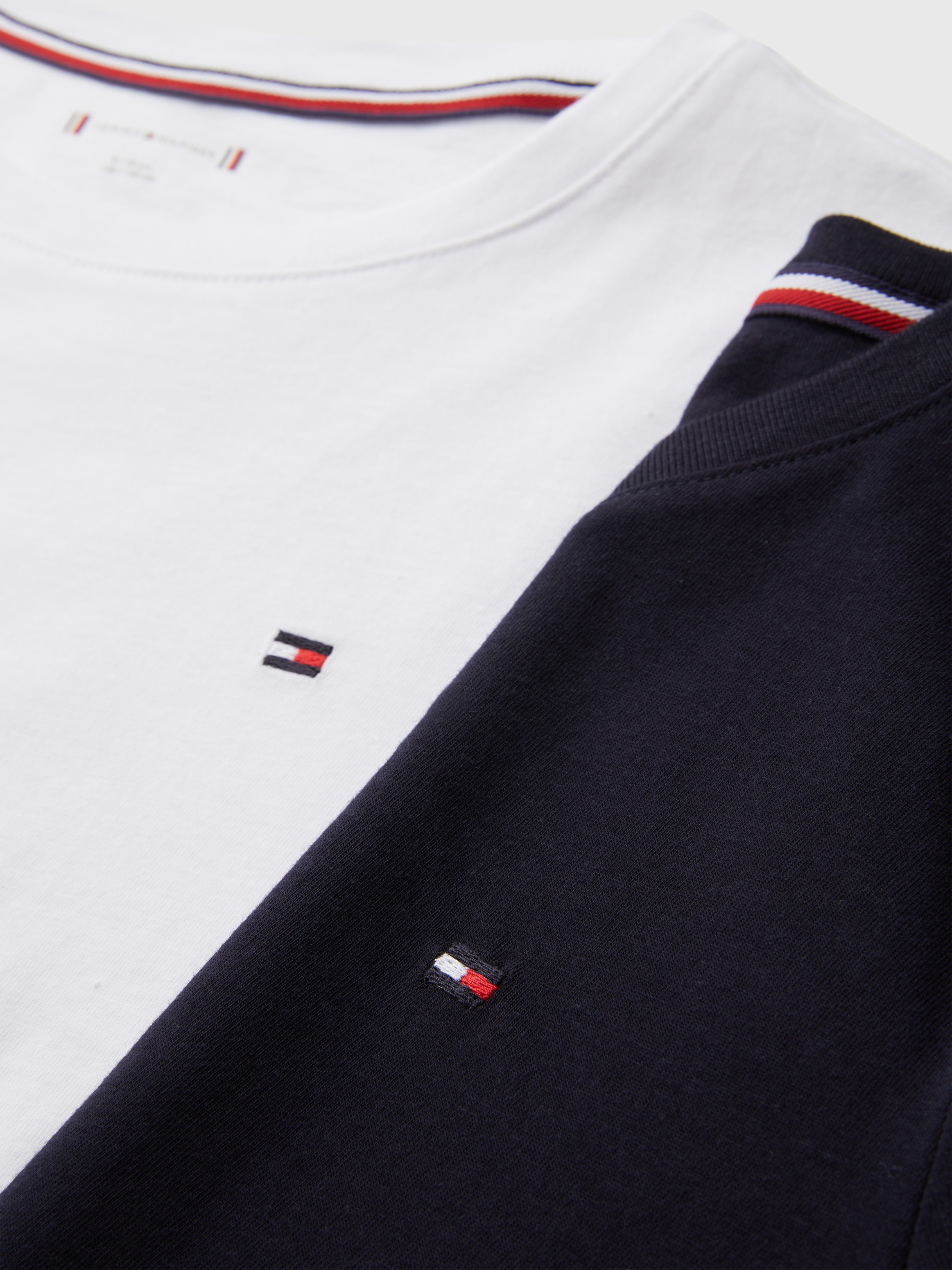 Tommy Hilfiger Underwear T-shirt à manches longues »2P CN TEE LS« Paquet, pack de 2, 2 cuis avec étiquette de marque