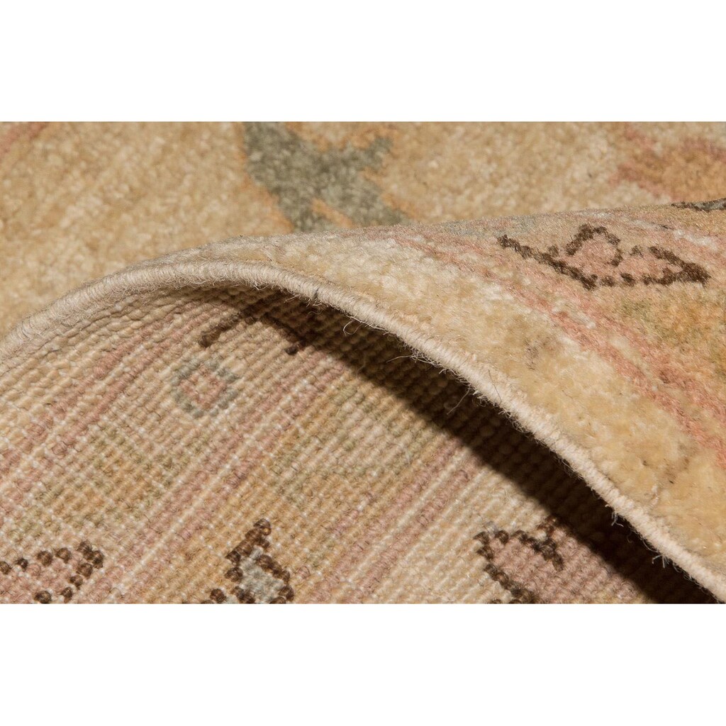 morgenland Wollteppich »Ziegler Teppich handgeknüpft braun«, rechteckig
