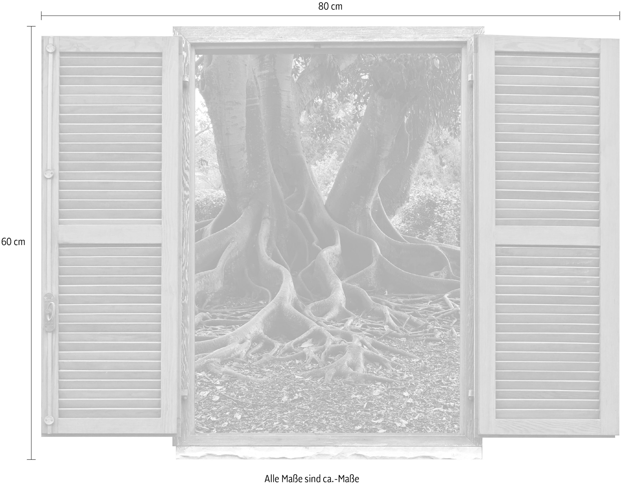 queence Wandtattoo »Baumwurzeln« Wandsticker, Wandbild, selbstklebend, 3D, Fenster