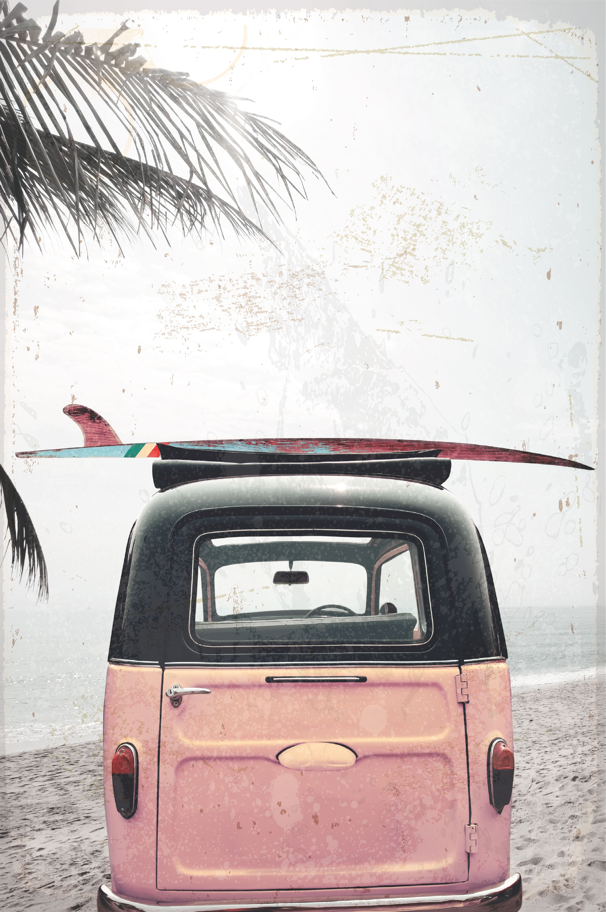 Image of queence Metallbild "Vanlife" Auto 1 Stk. tlg.