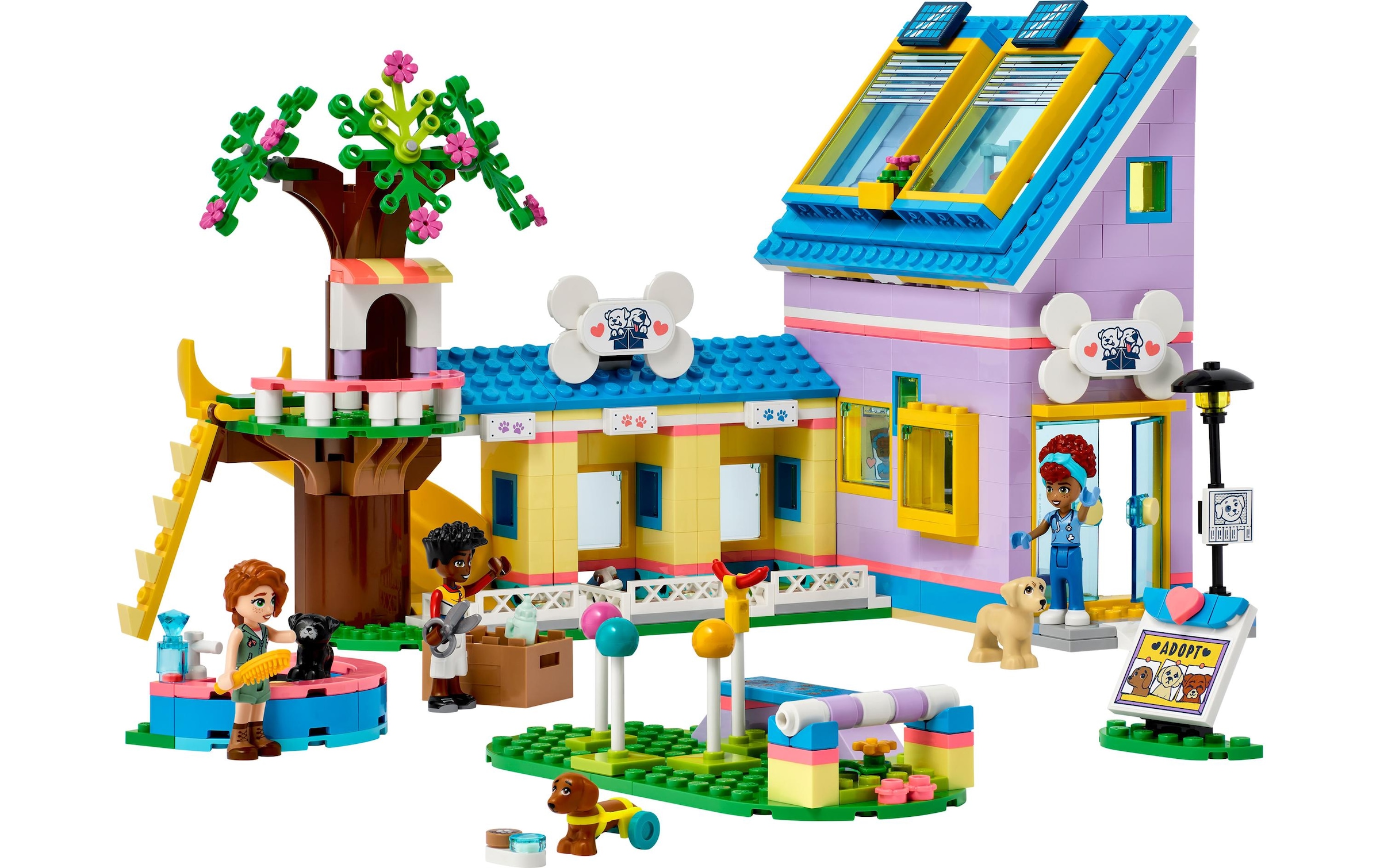 LEGO® Konstruktionsspielsteine »Hunderettungszentrum«, (617 St.)
