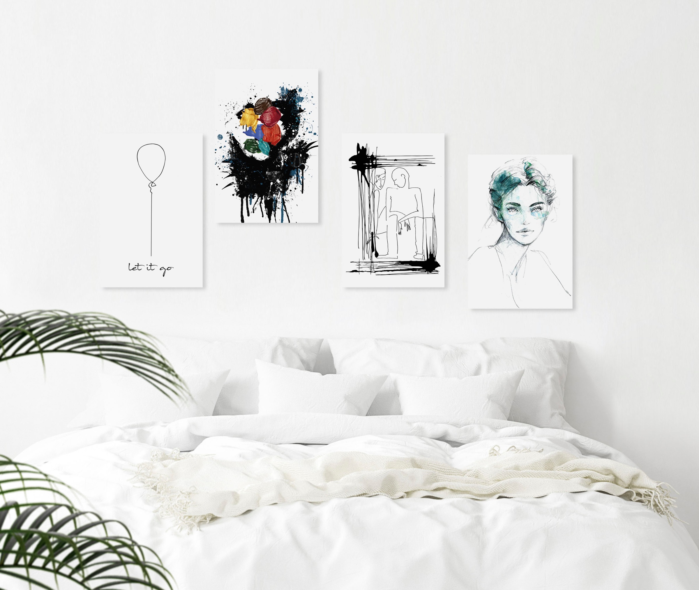 queence Leinwandbild »Kunstwerk« Abstrakt | Abstrakte | Kunst | klassische Fantasie Premium-Leinwandstoff, Handarbeit aus Deutschland