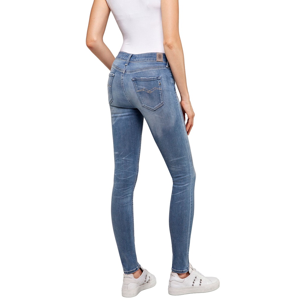 Replay Skinny-fit-Jeans »Luzien«, POWERSTRETCH - Used-Style