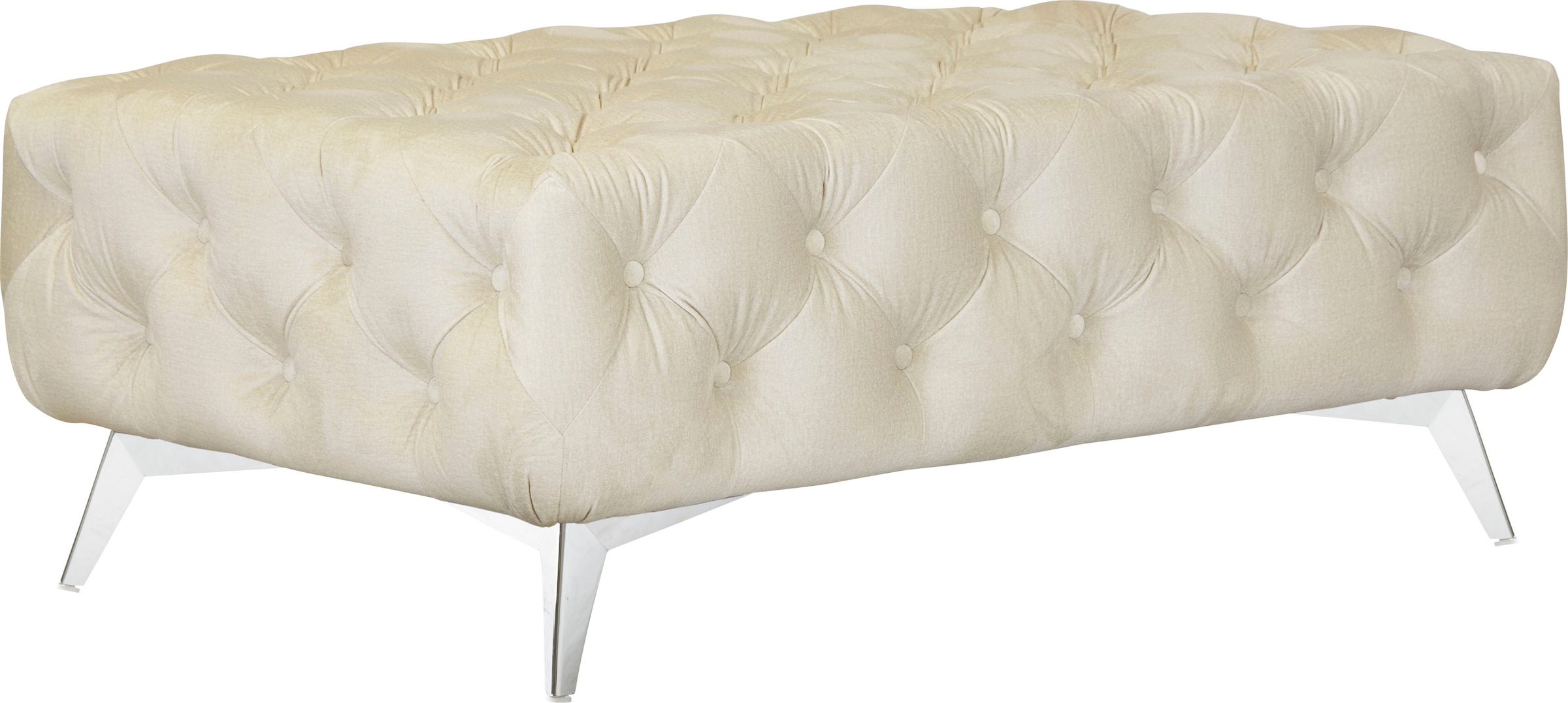 Home affaire Tabouret rembourré »Amaury« Chesterfield-Optik, Breite 120cm, Fussfarbe wählbar