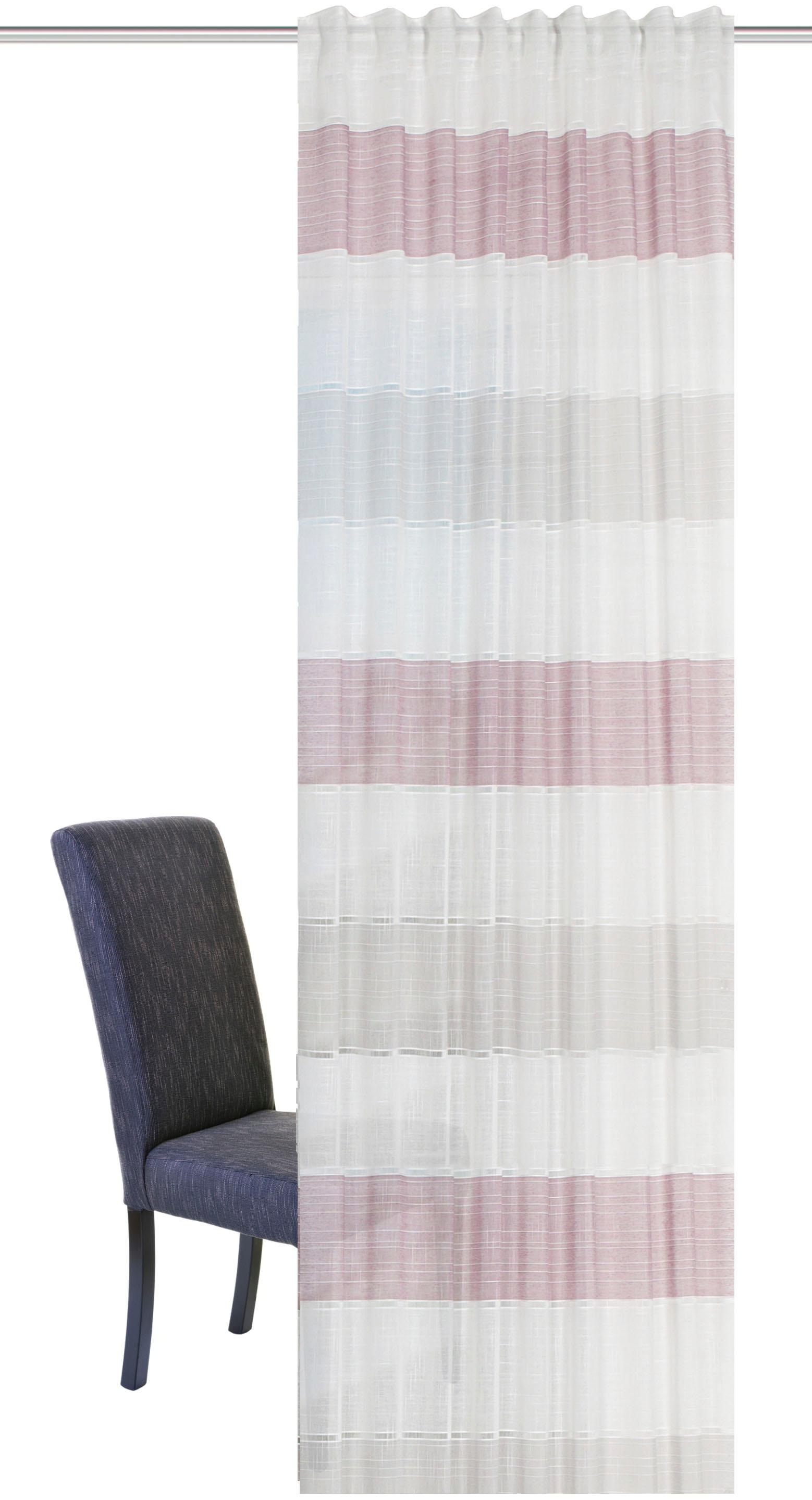 Image of HOME WOHNIDEEN Vorhang »NIKA«, HxB: 245x140, Fertigschal Natur Querstreifen bei Ackermann Versand Schweiz