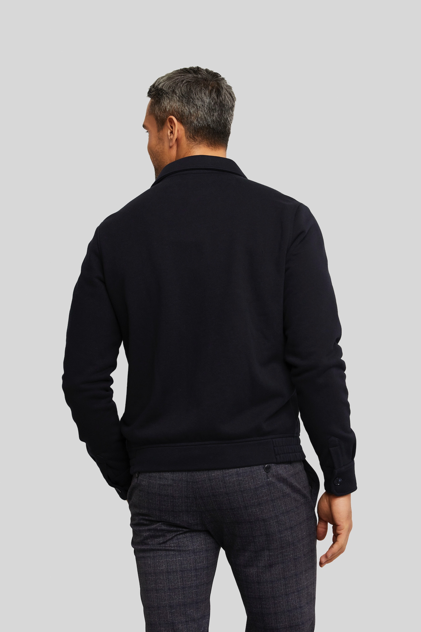 bugatti Sweatjacke, in Hemdoptik