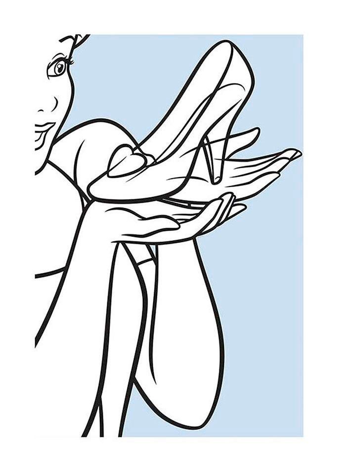 Image of Komar Poster »Cinderella Glass Shoe«, Disney, Höhe: 40cm bei Ackermann Versand Schweiz