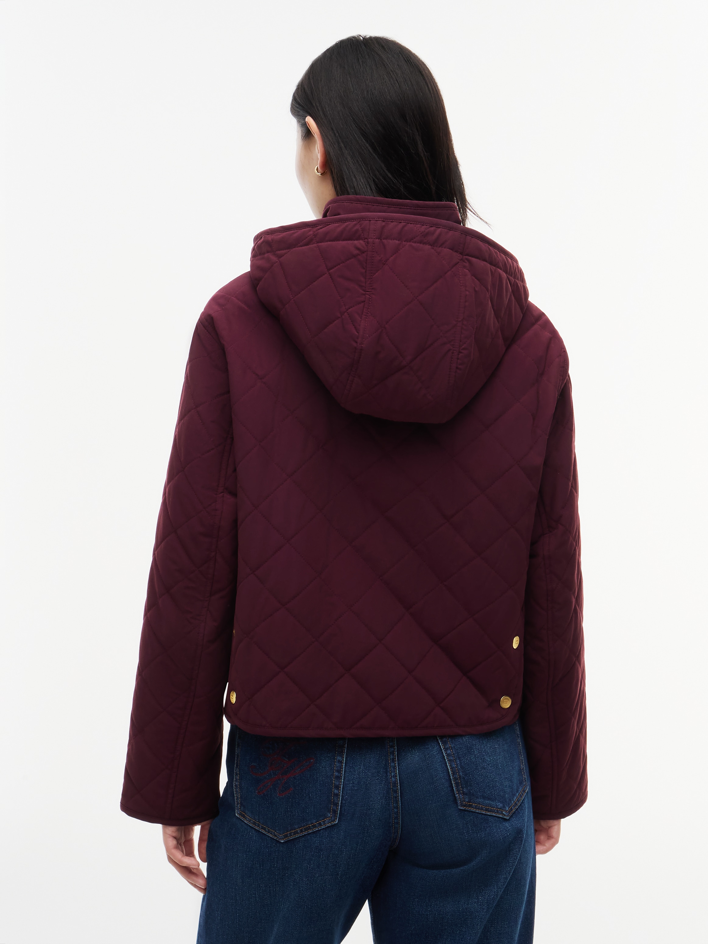 Tommy Hilfiger Veste matelassée »QUILTED HOOD JACKET« avec capuche mélange de coton