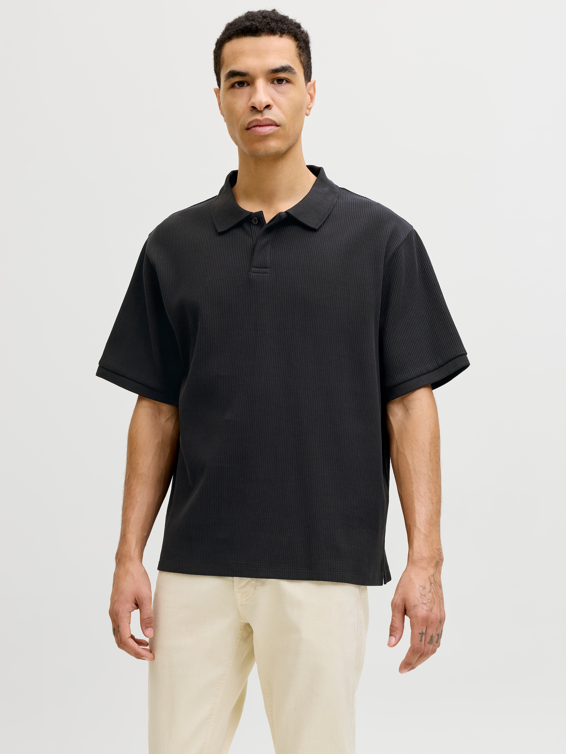 Jack & Jones Polo »JJEHARRISON STRUCTURE POLO SS LN« mit Polokragen
