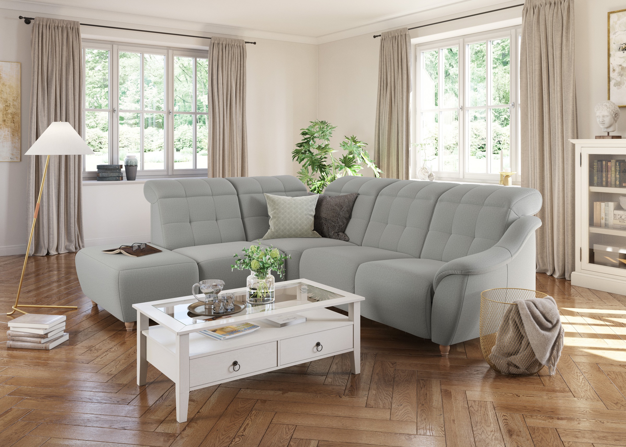 Image of DELAVITA Ecksofa »Bostone«, Kopfteilverstellung an jeder Sitzfläche, wahlweise Relaxfunktion, auch in Leder bei Ackermann Versand Schweiz